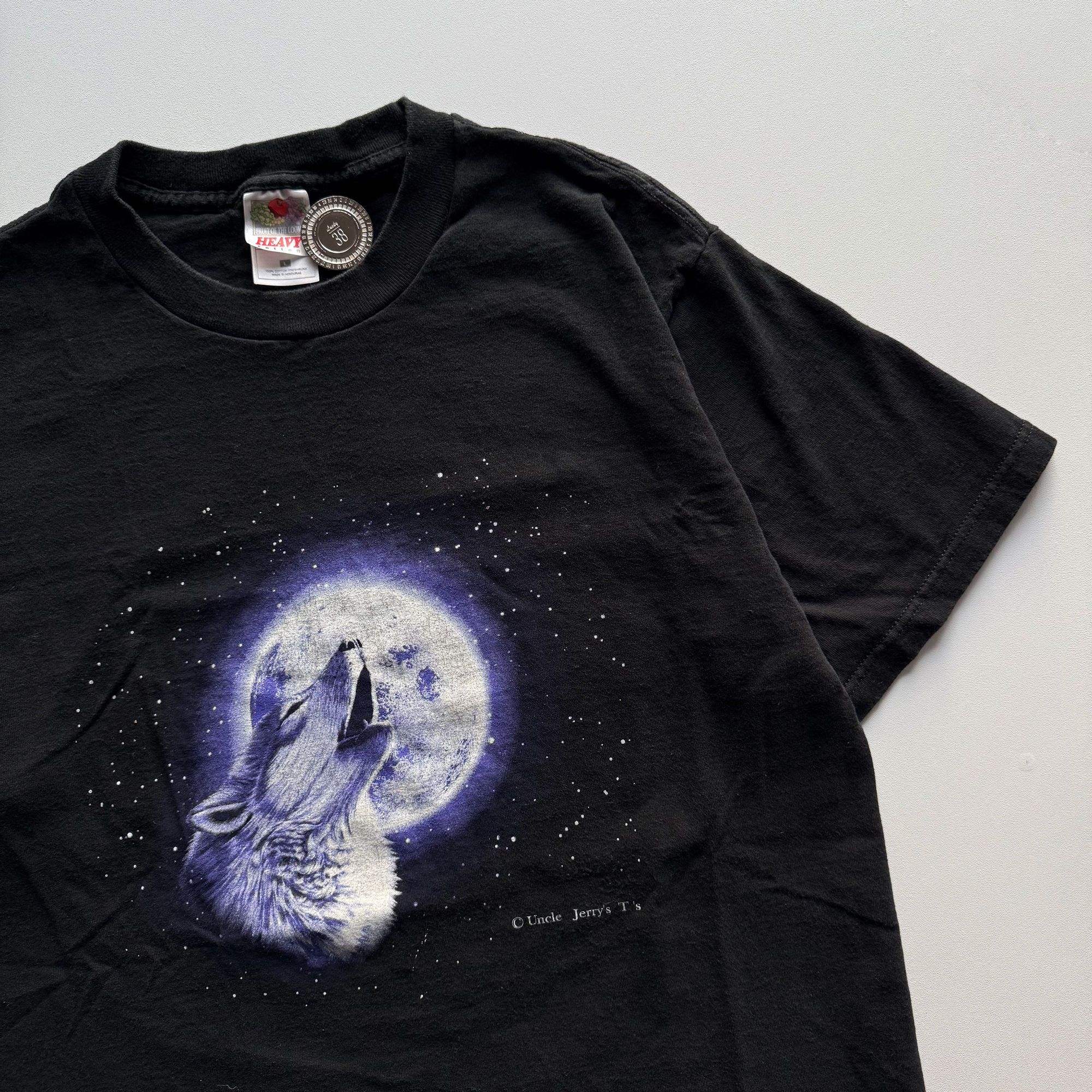 Vintage 1997 Wolf Howling Moon Tee