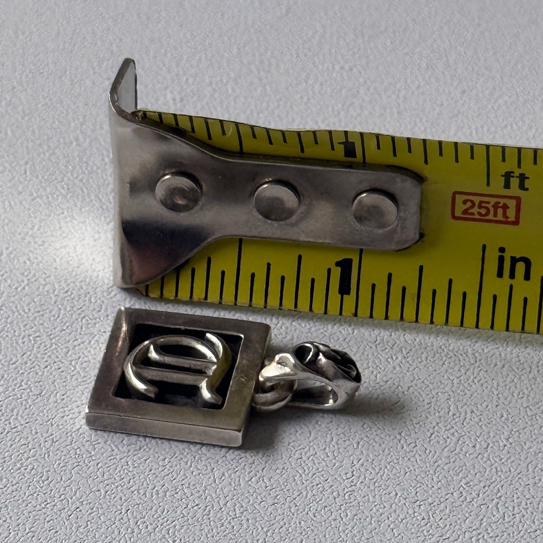 Chrome Hearts Framed Letter "T" Alphabet Charm Pendant