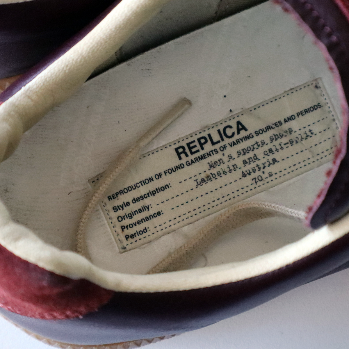 Maison Margiela 2015 Burgundy Oxblood GATs