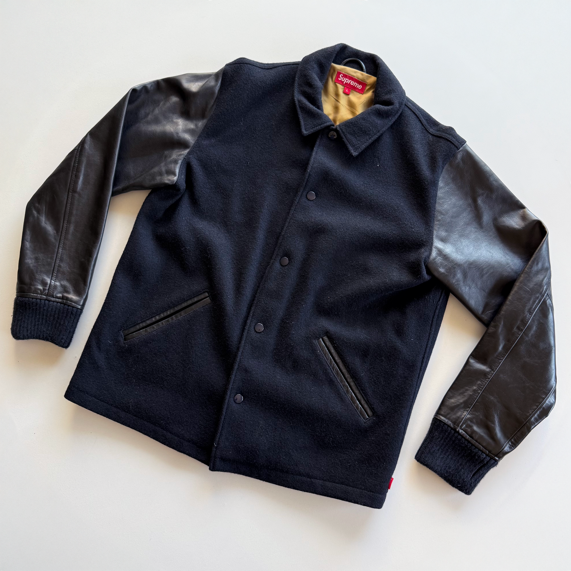 Supreme FW11 Miners Wool Leather Varsity Jacket