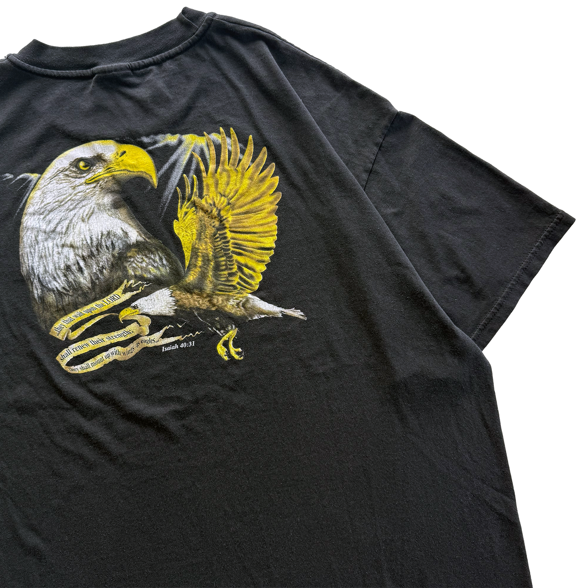 Vintage 1999 Isaiah 40:31 Bald Eagle Christianity Jesus Tee