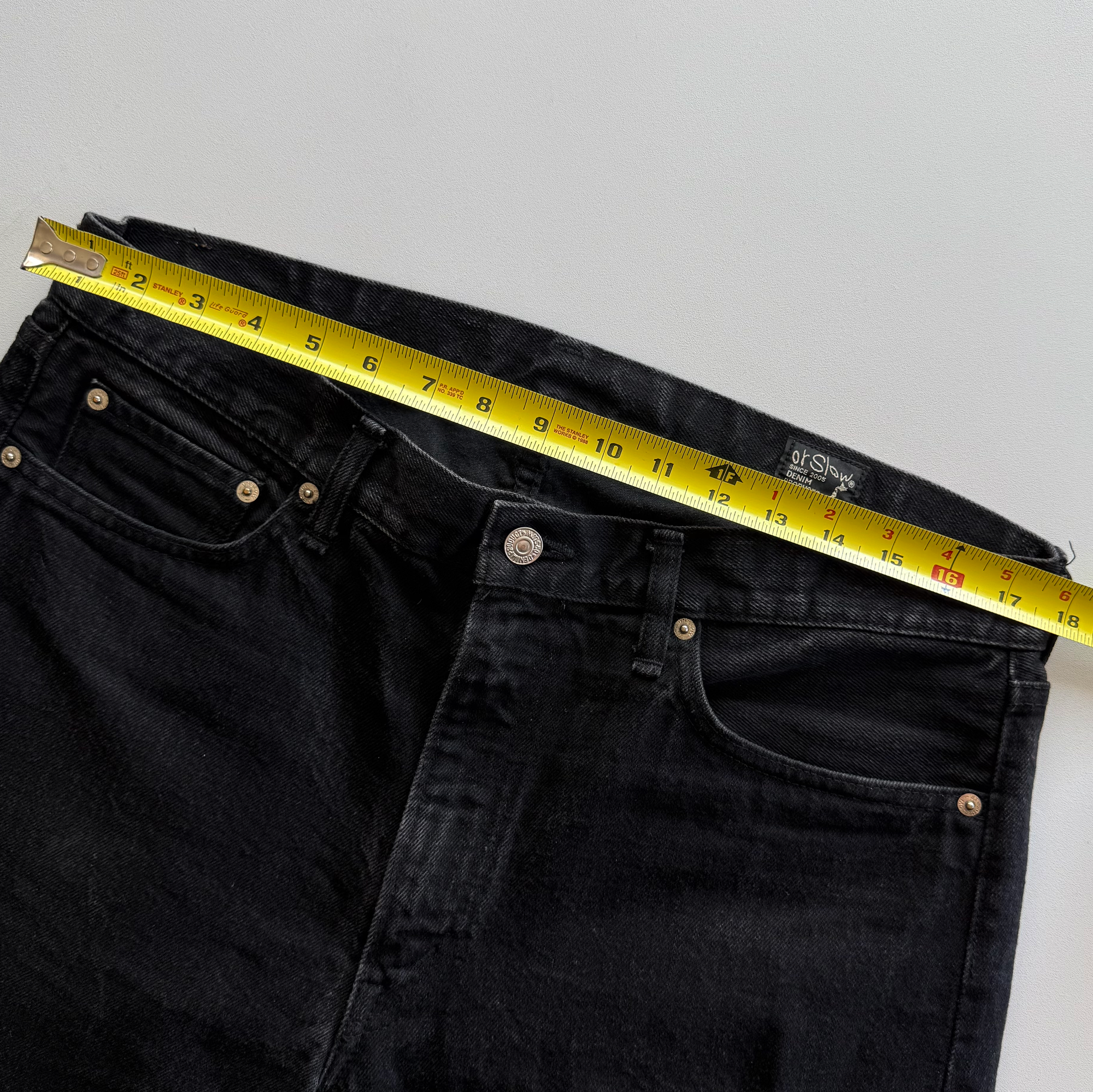 OrSlow 107 Ivy Fit Black Denim Jeans