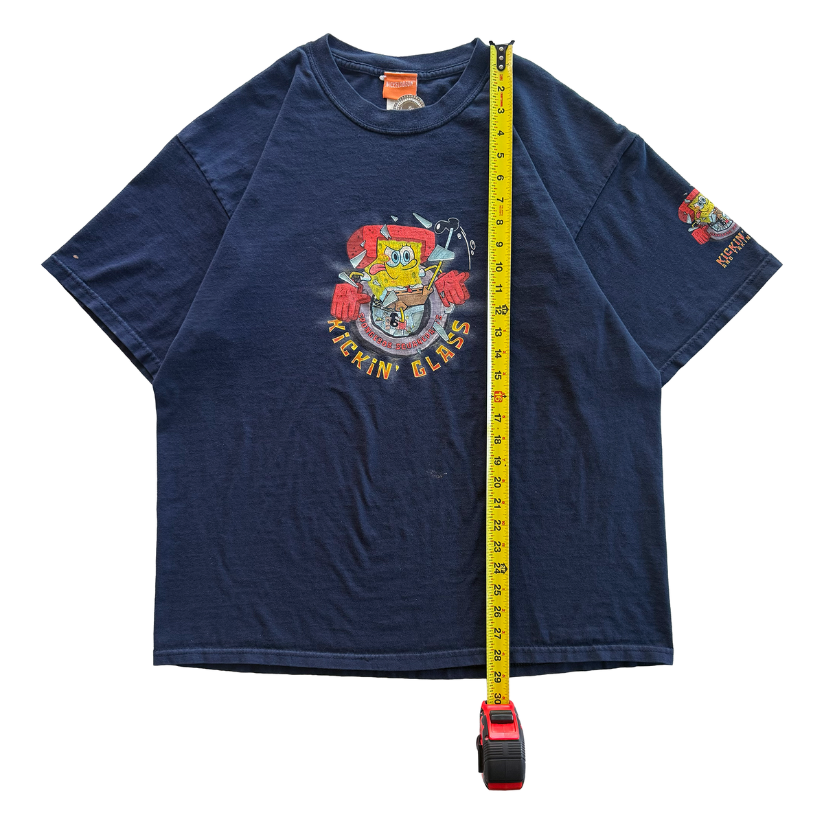 Vintage 2003 SpongeBob SquarePants Kickin Glass Karate Tee