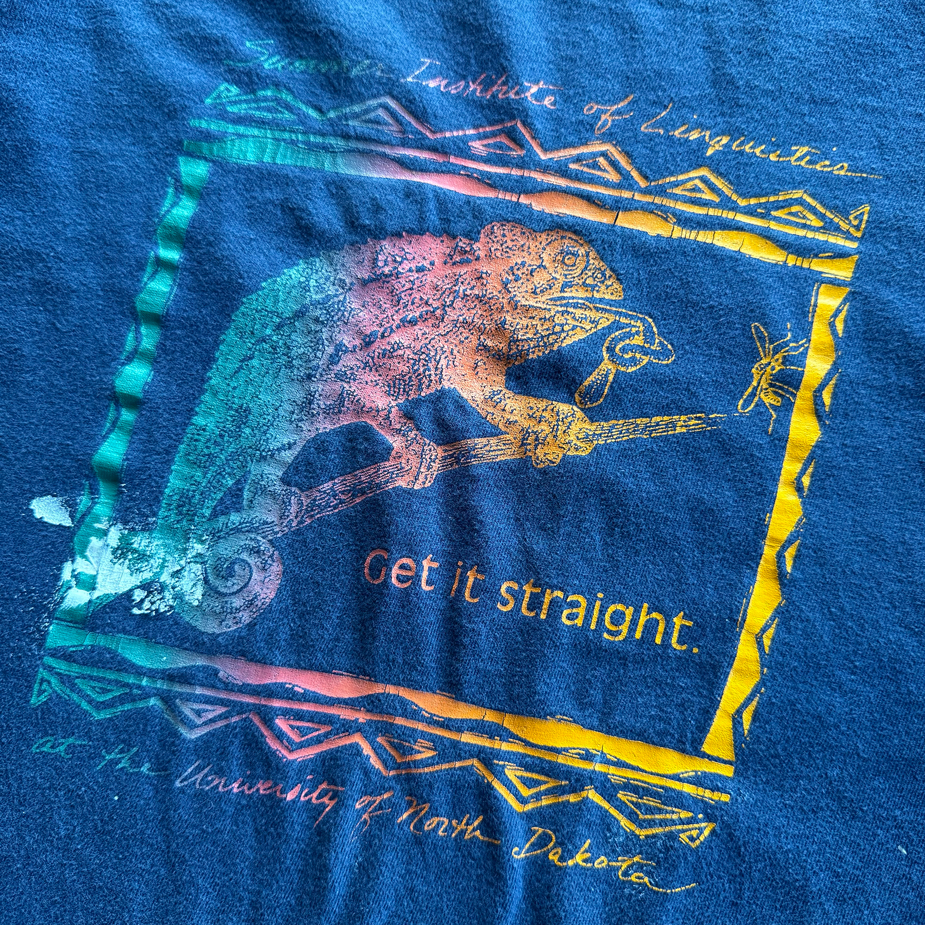 Vintage 1995 Summer Institute of Linguistics Chameleon Tee