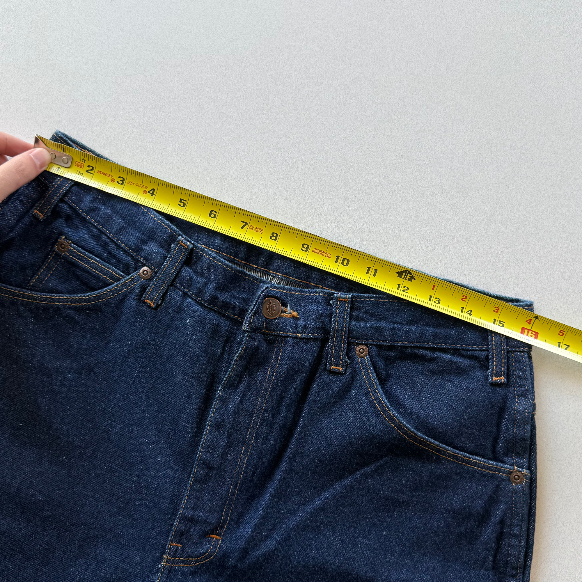Vintage 1990s Dickies Blue Denim Straight Leg Jeans (34x30)