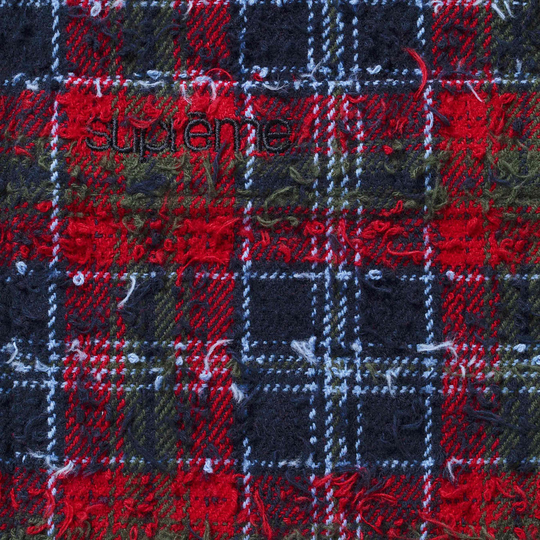 Supreme FW26 Frayed Textured Plaid Shirt