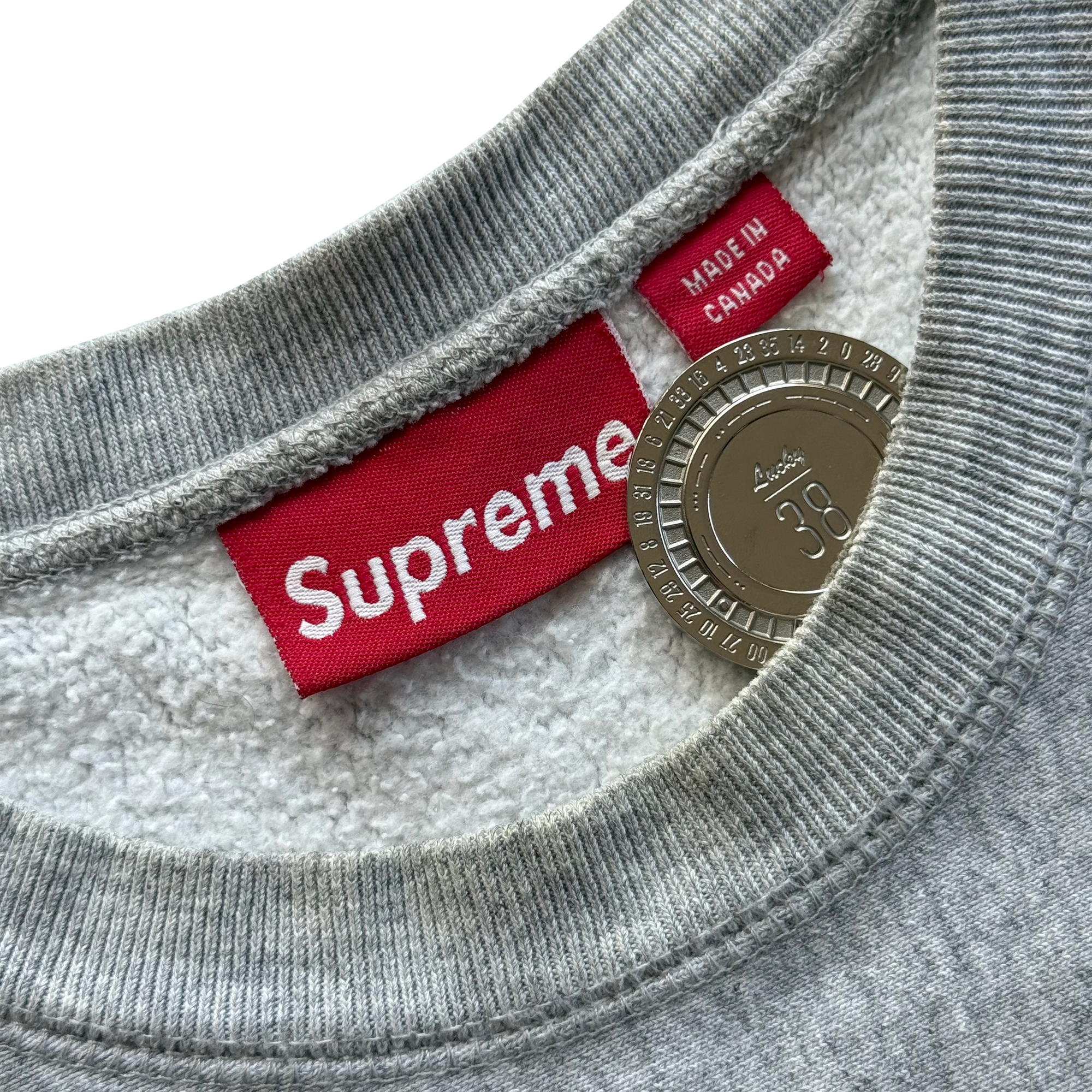Supreme FW03 Silver Box Logo Crewneck Sweatshirt