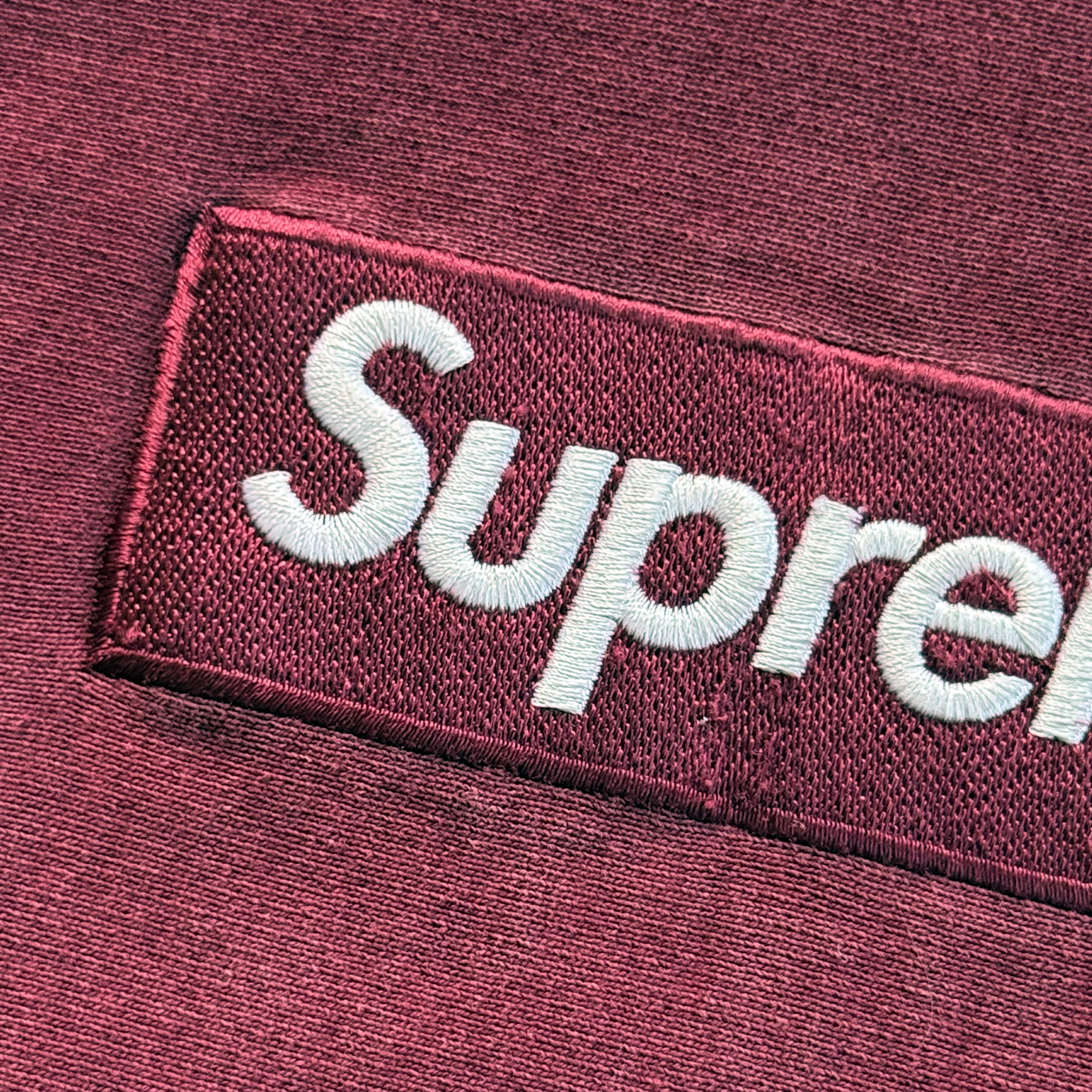 Supreme FW11 Burgundy Box Logo Hoodie