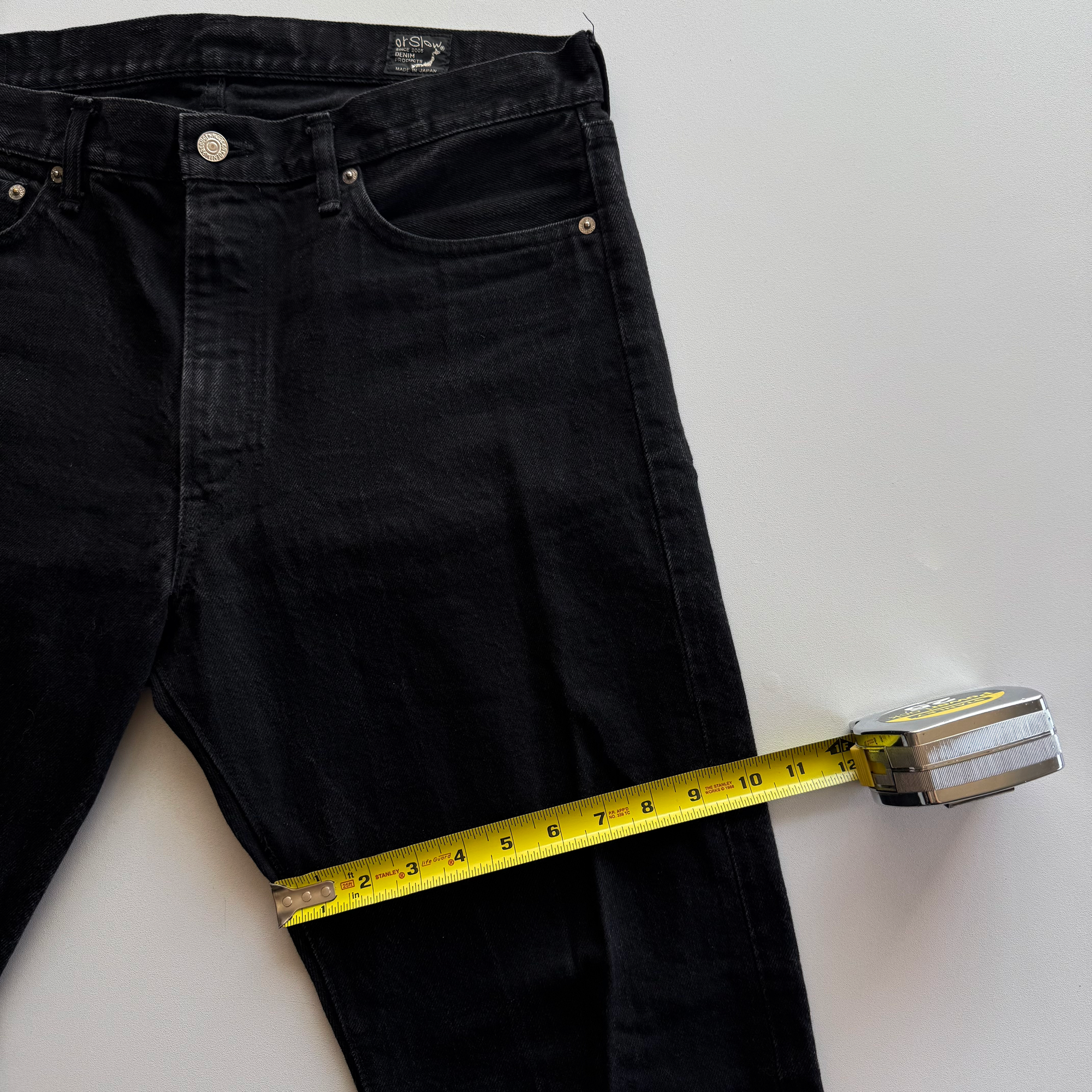 OrSlow 107 Ivy Fit Black Denim Jeans