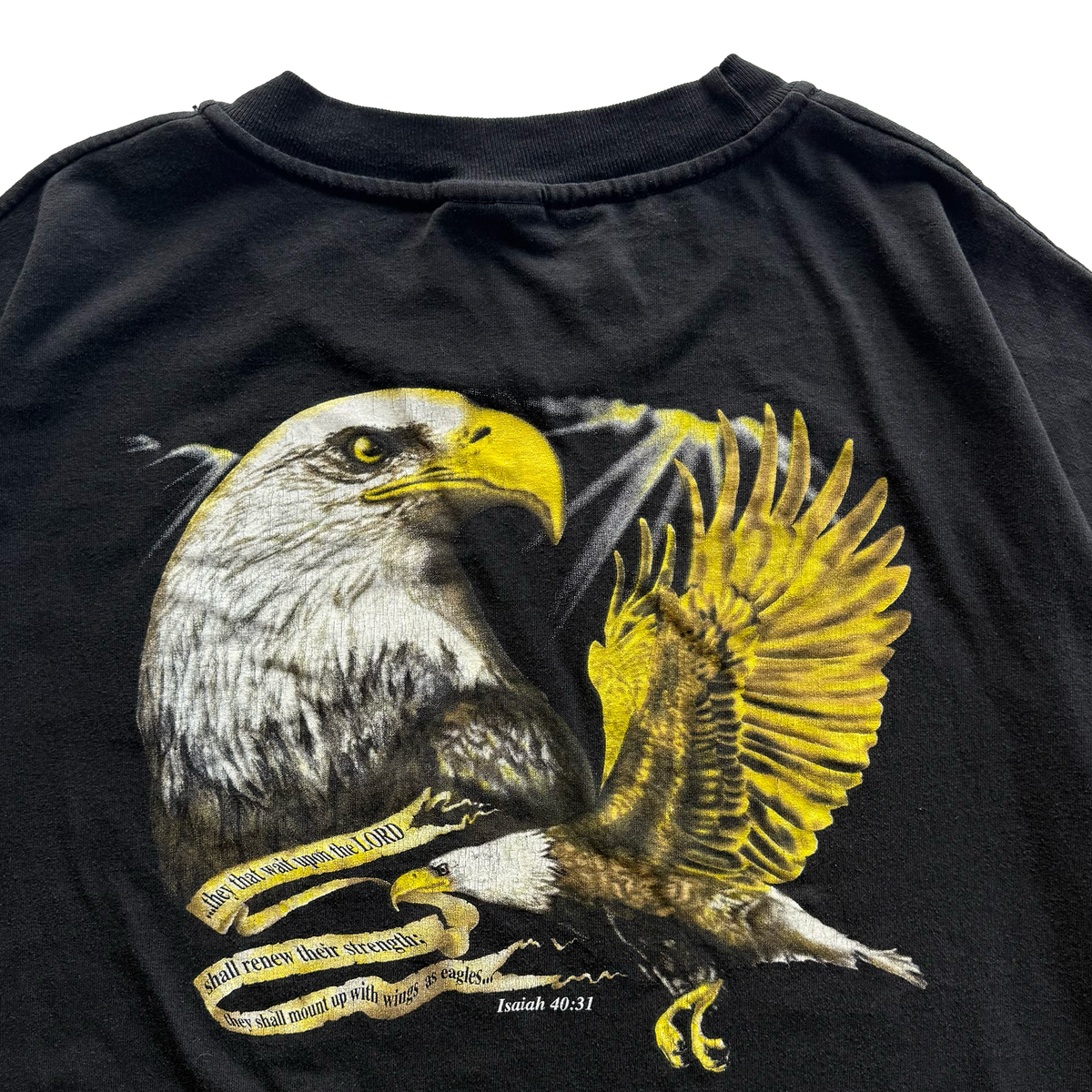 Vintage 1999 Isaiah 40:31 Bald Eagle Christianity Jesus Tee
