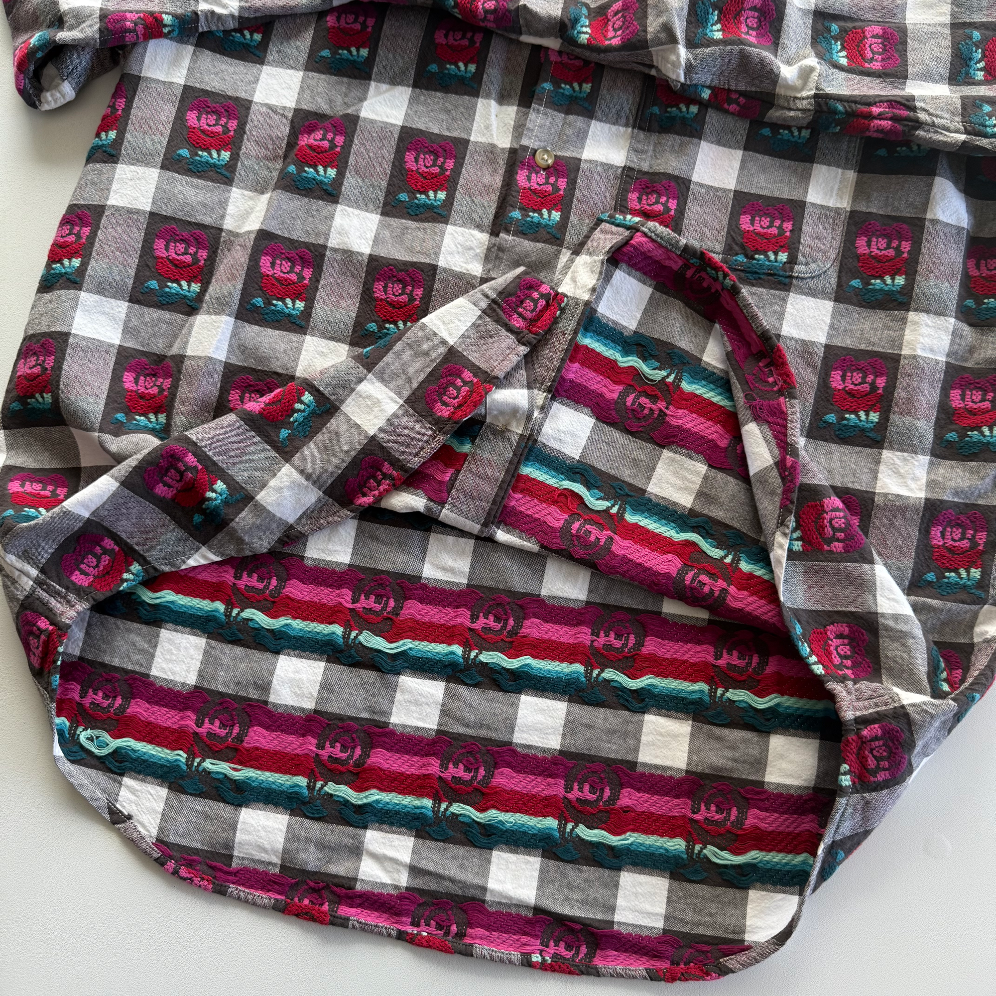 Supreme SS19 Rose Buffalo Plaid Flannel Shirt