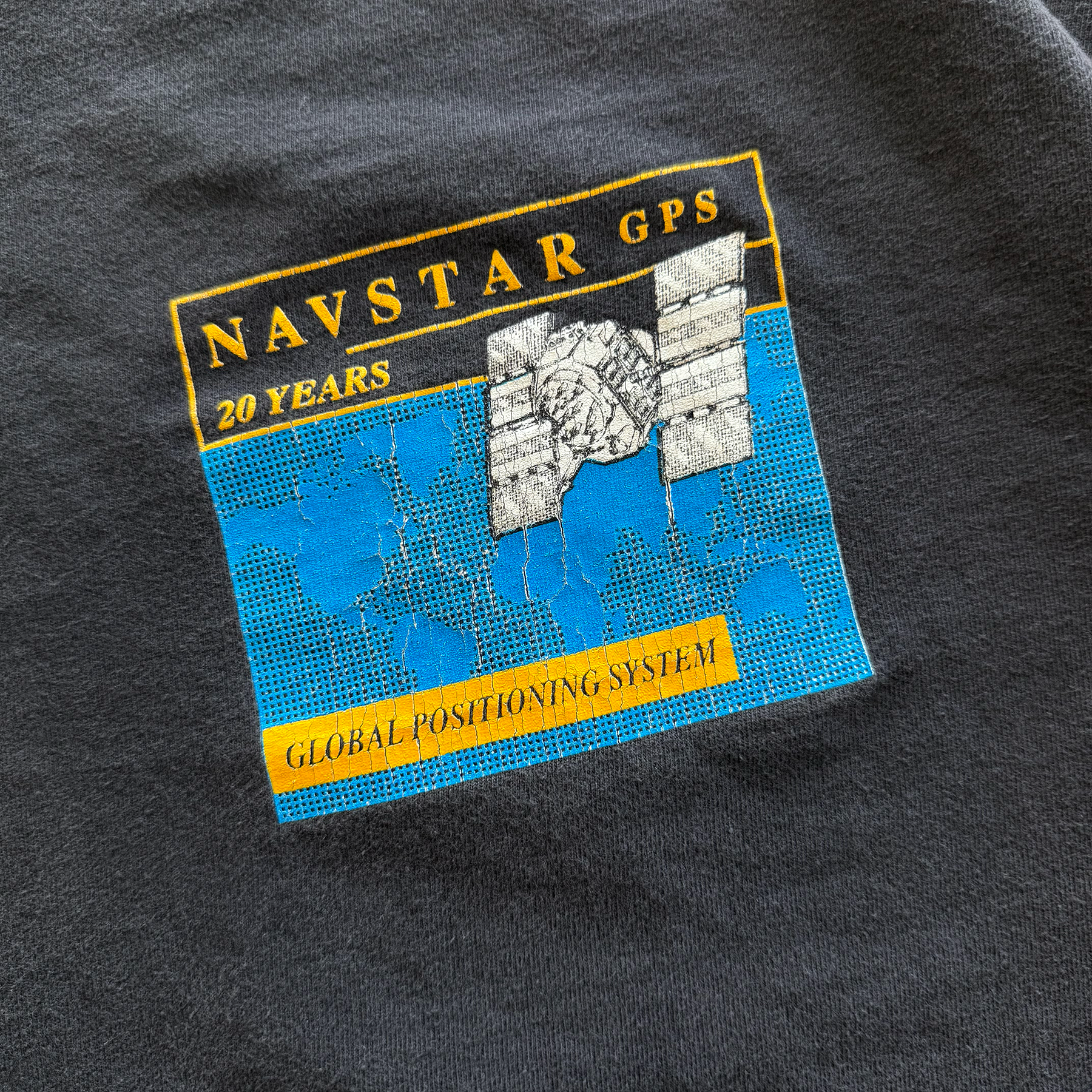 Vintage 1993 Navstar GPS Space Force Satellite Tee