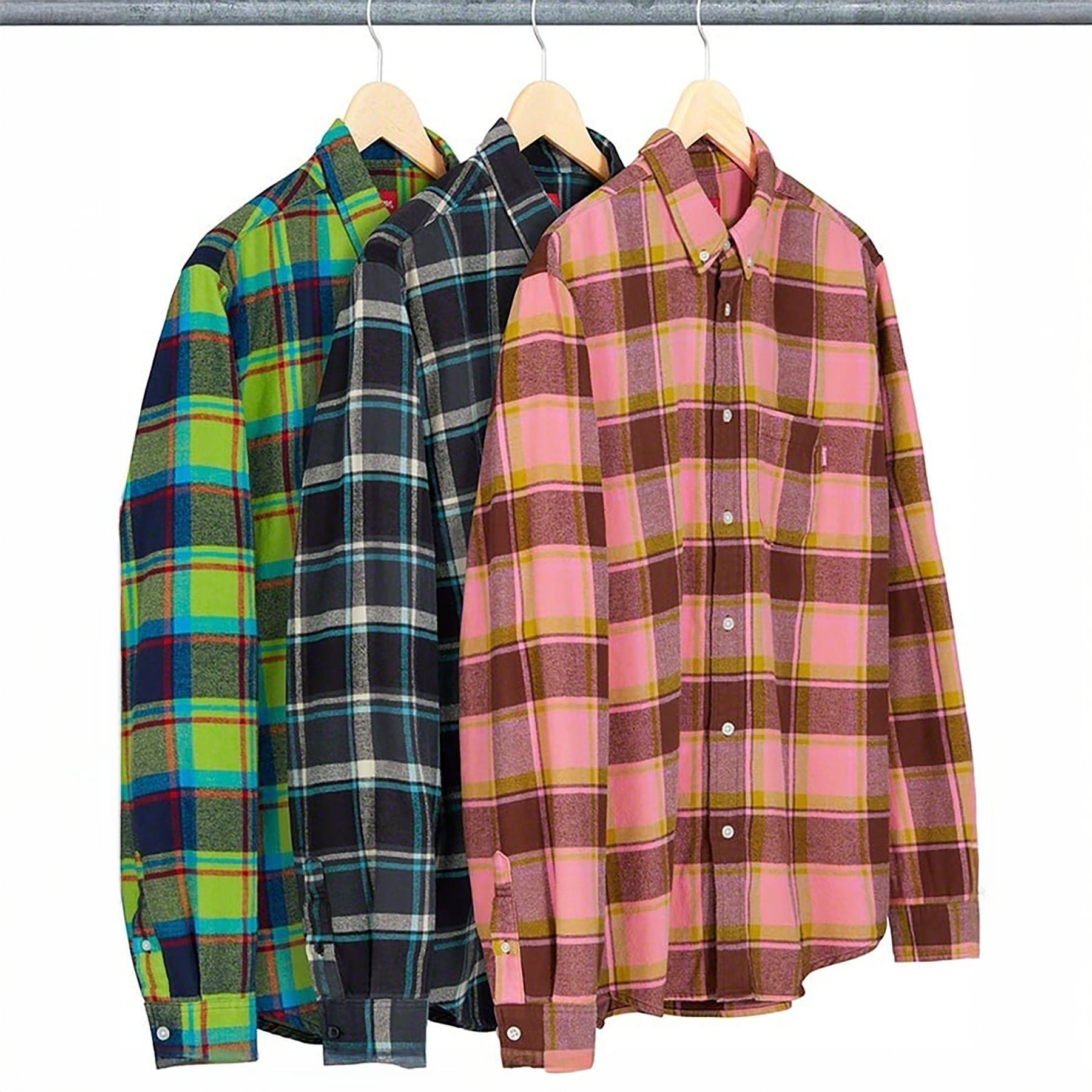 Supreme SS19 Plaid Flannel Button Up Shirt