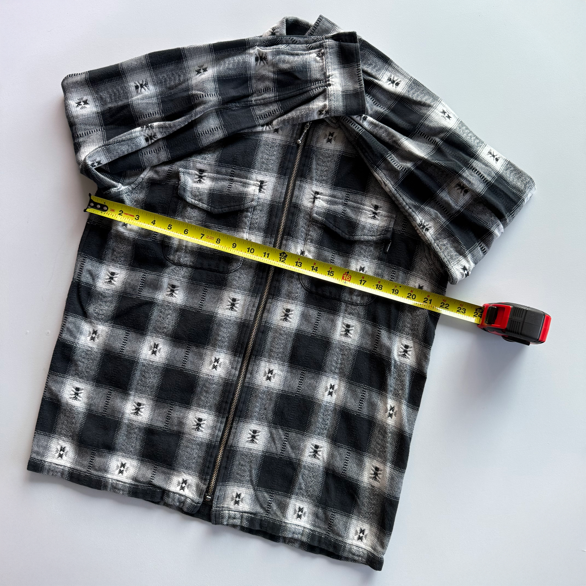 Supreme FW17 Plaid Flannel Zip Up Shirt