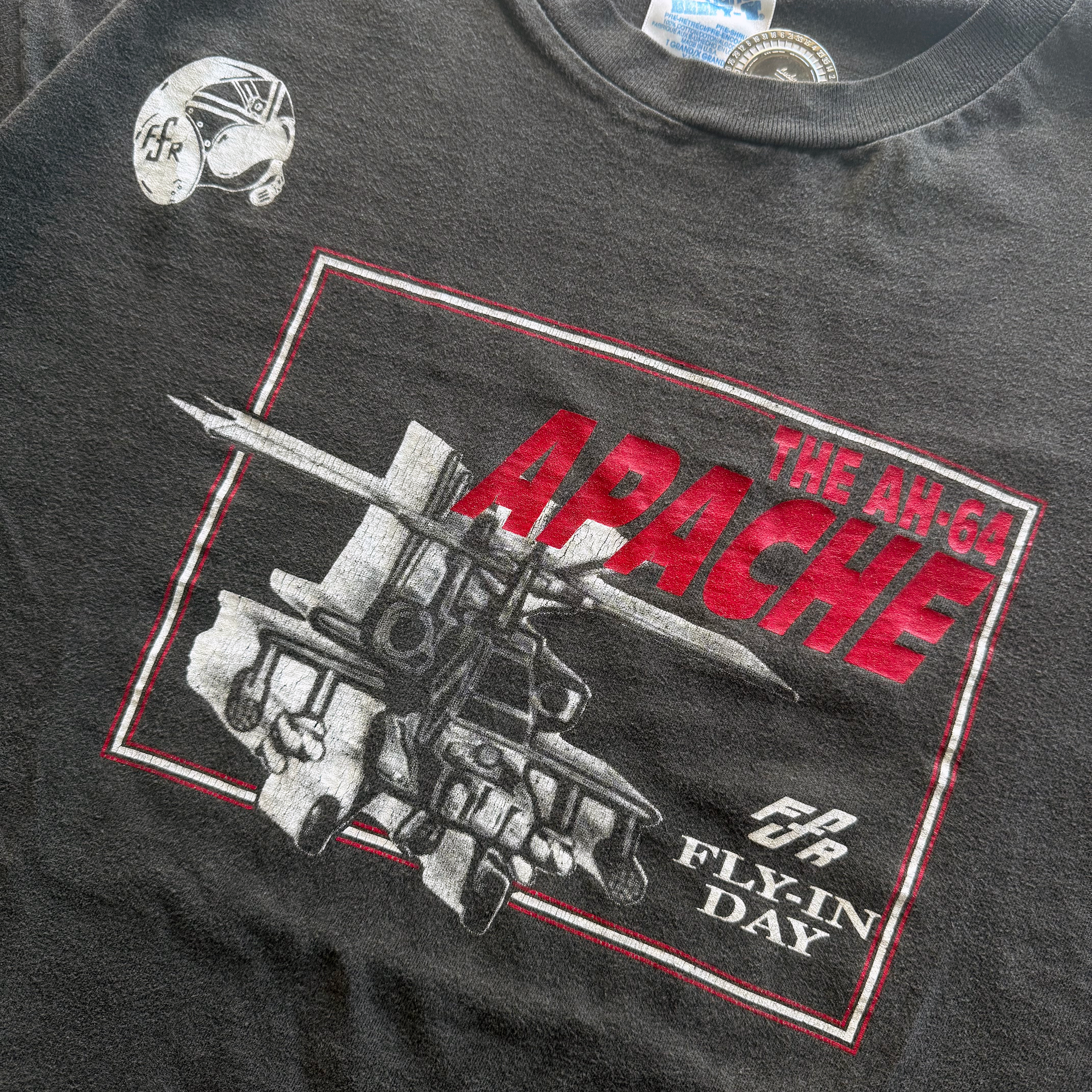 Vintage 1993 Military AH-64 Apache AH-1 Cobra Helicopters Tee