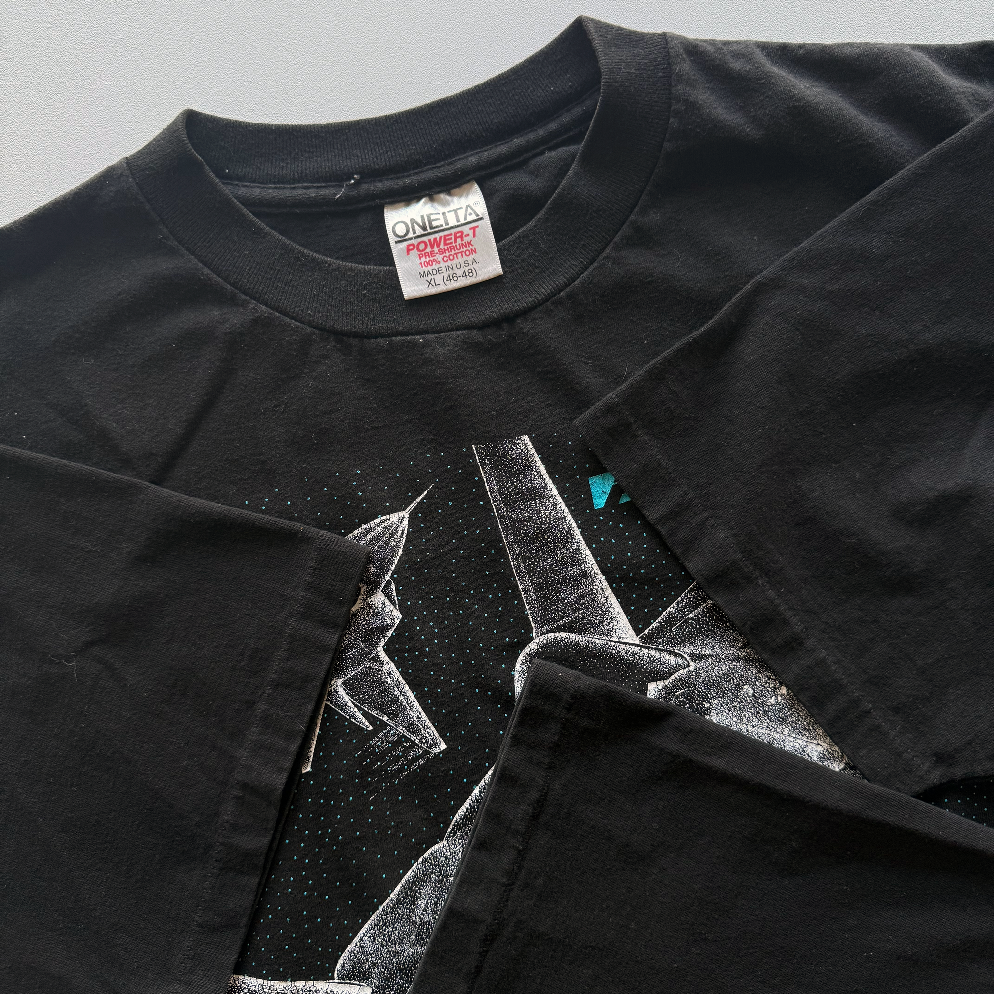 Vintage 1990s Blackbird Lockheed Martin F-22 Raptor Fighter Jet Tee