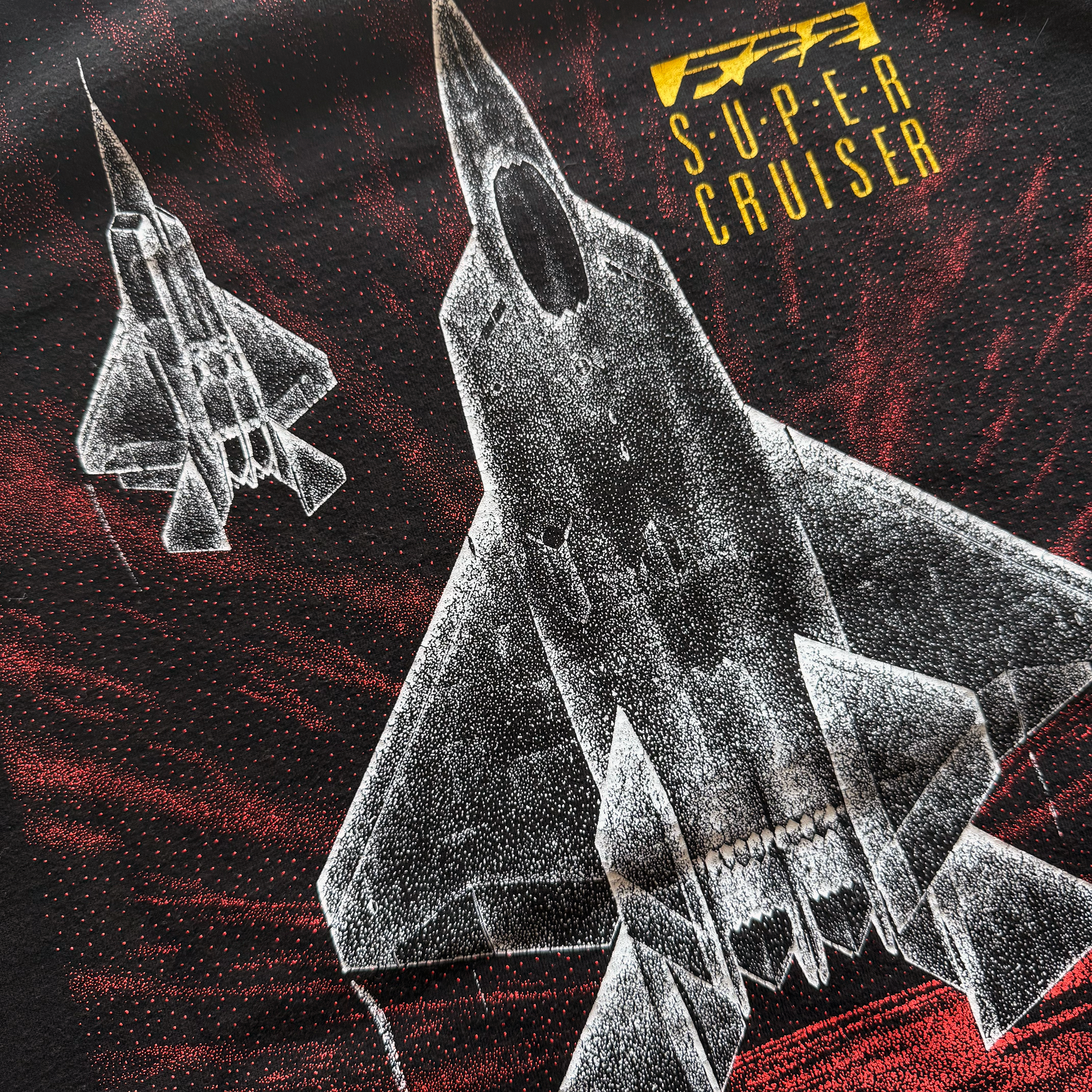 Vintage 1990s Blackbird Lockheed Martin F-22 Raptor Fighter Jet Tee