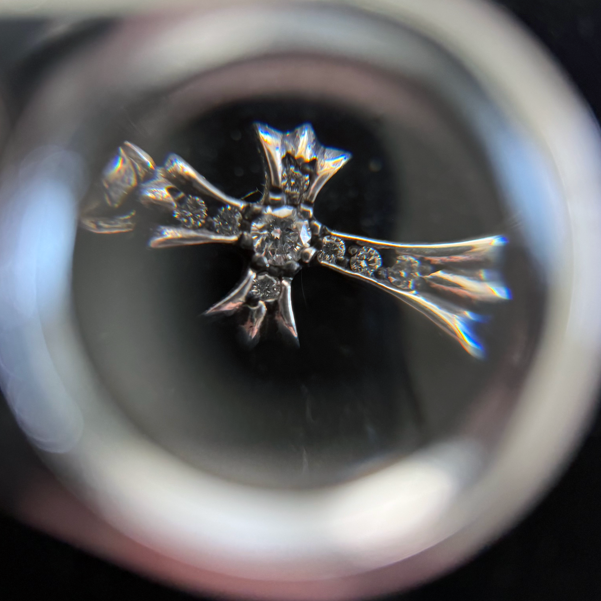 Chrome Hearts Diamond Baby Fat Cross Pendant