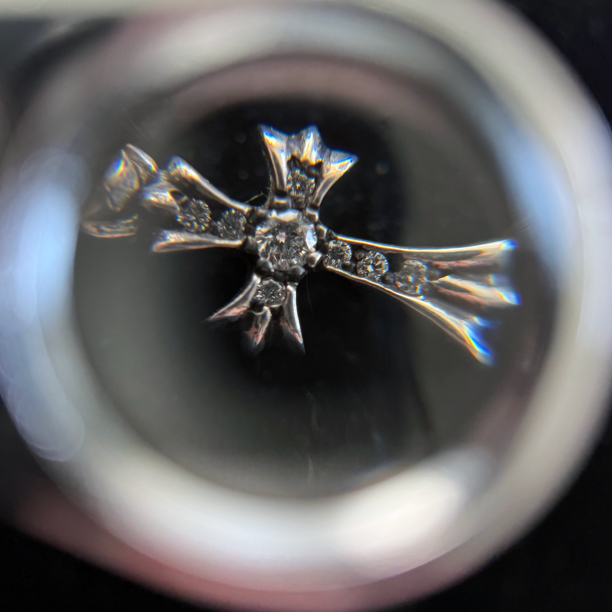 Chrome Hearts Diamond Baby Fat Cross Pendant