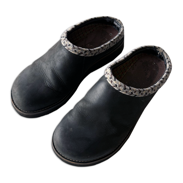 Simple Shoes Original Clog Black Leather (Size 9)