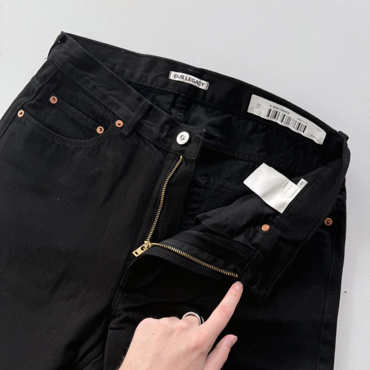 Our Legacy | Second Cut Black Selvedge Denim | Sz 34