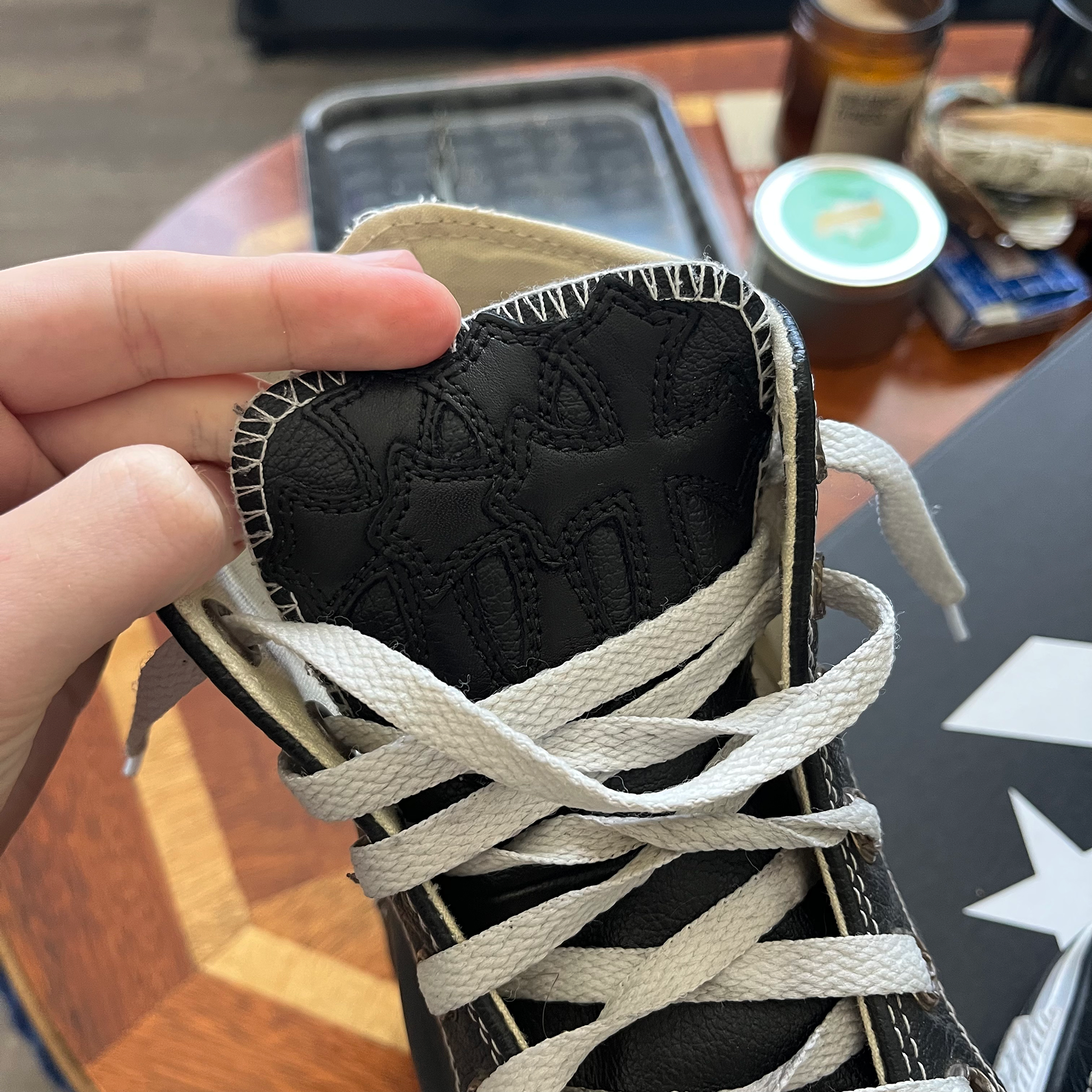 Chrome Hearts Cross Patch Dagger All Star Converse High Tops