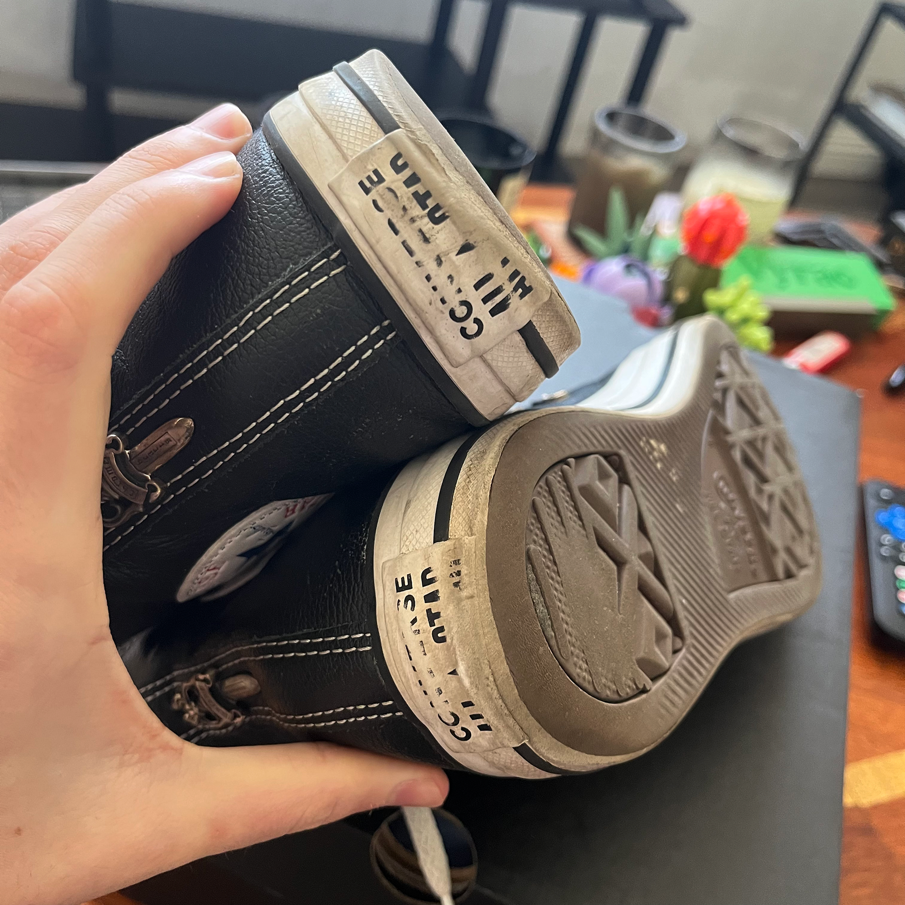 Chrome Hearts Cross Patch Dagger All Star Converse High Tops