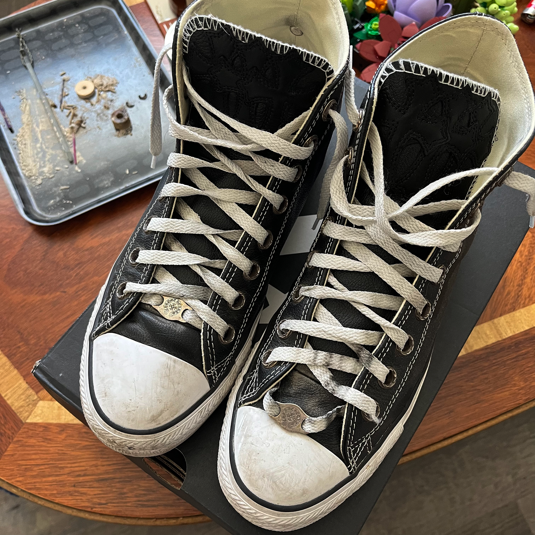 Chrome Hearts Cross Patch Dagger All Star Converse High Tops