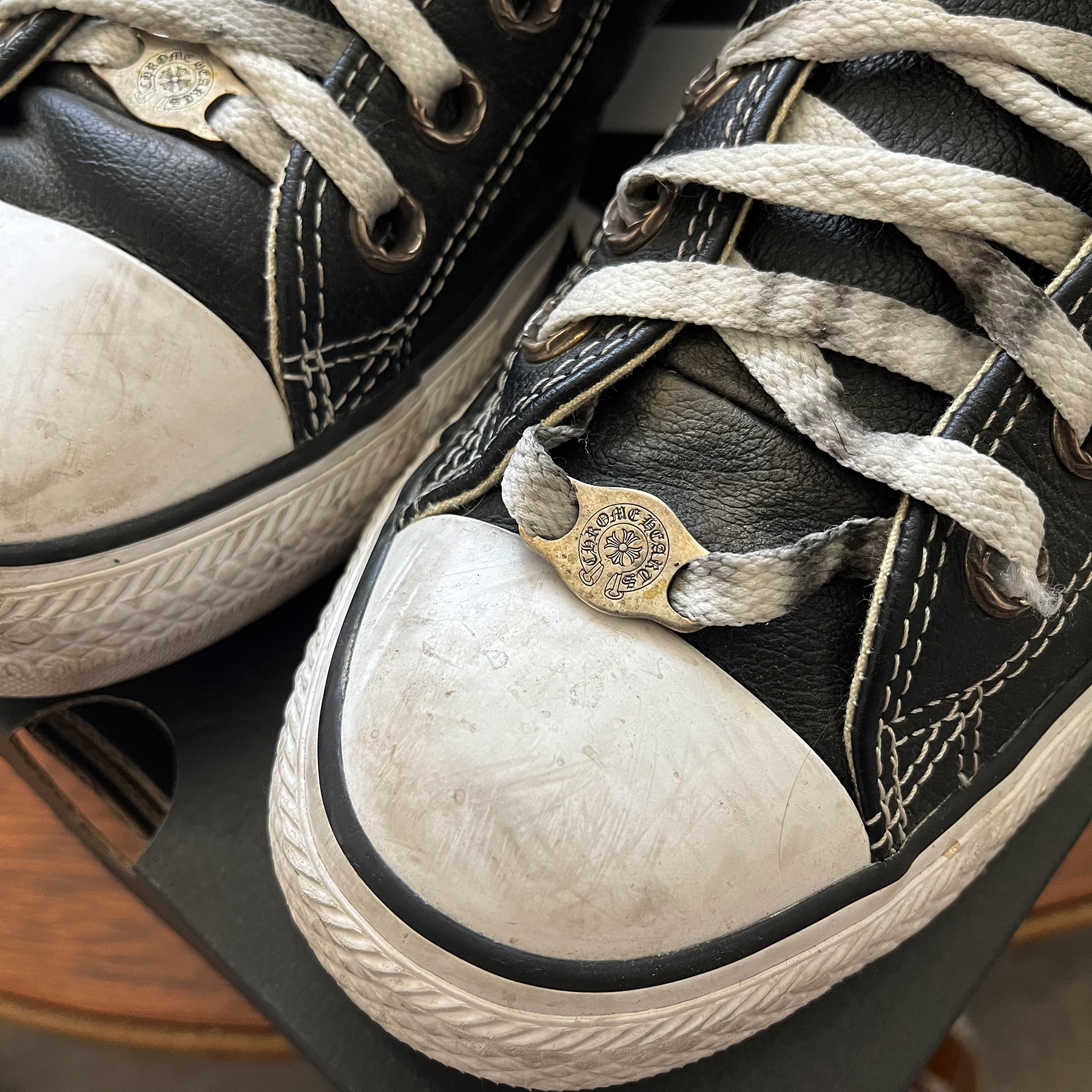 Chrome Hearts Cross Patch Dagger All Star Converse High Tops