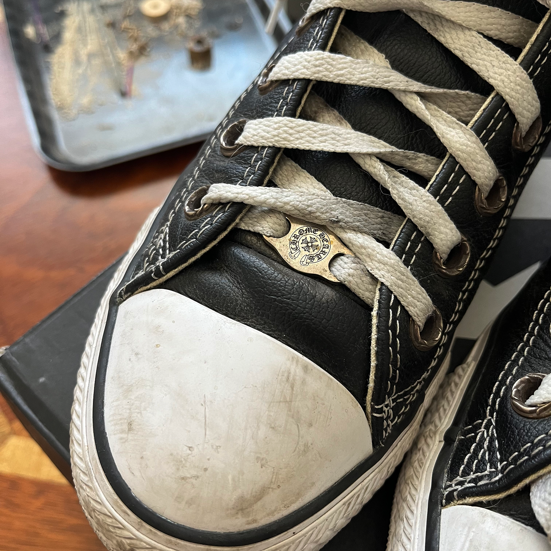 Chrome Hearts Cross Patch Dagger All Star Converse High Tops