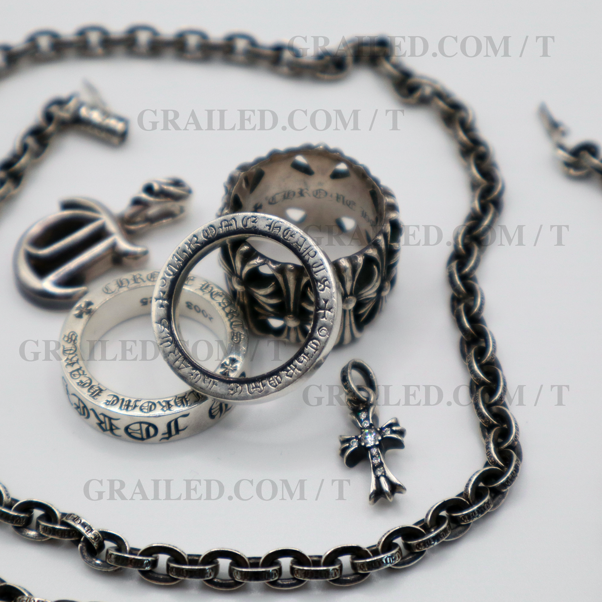 Chrome Hearts Diamond Baby Fat Cross Pendant