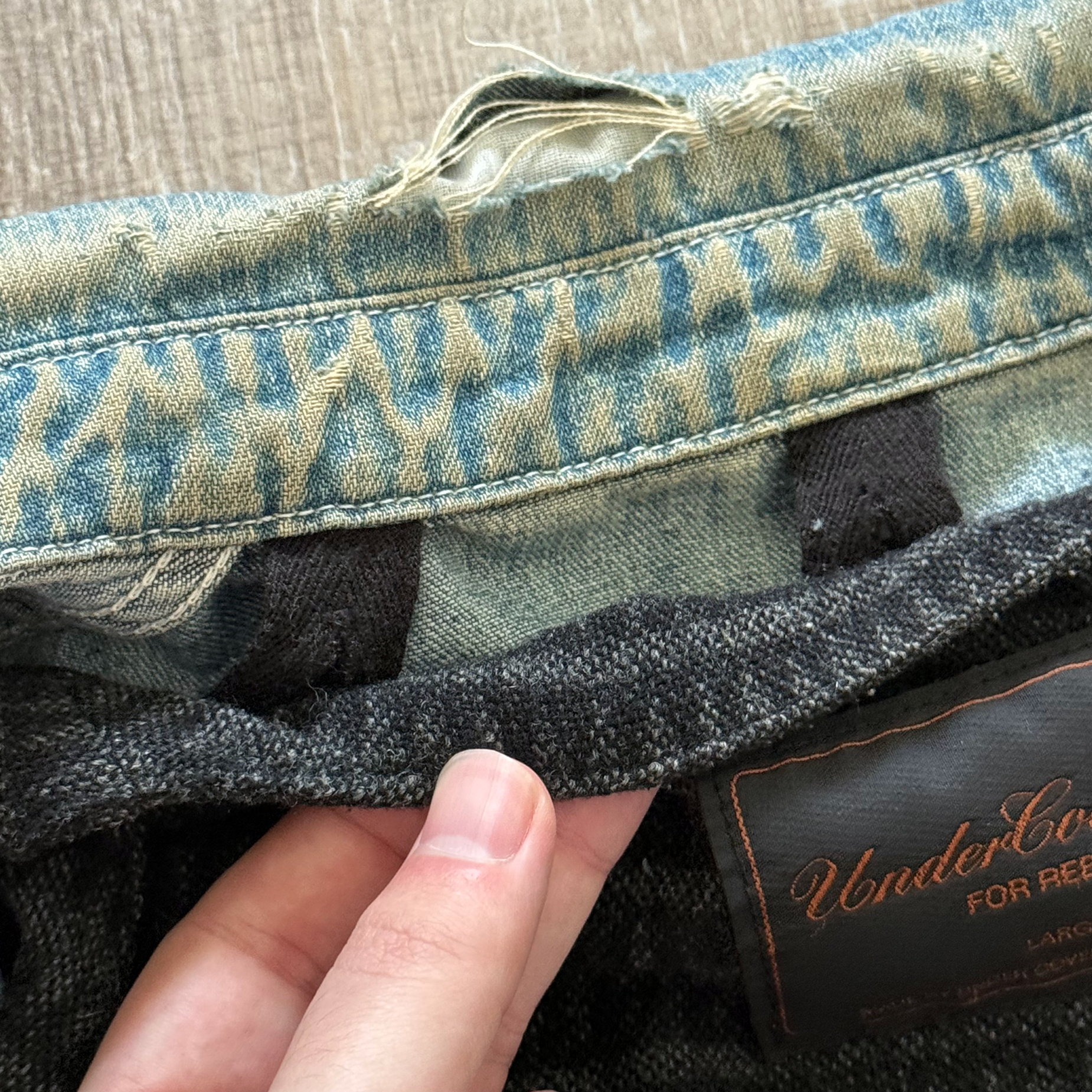 Undercover AW03 Paper Doll Hybrid Reconstructed Denim Chore Jacket