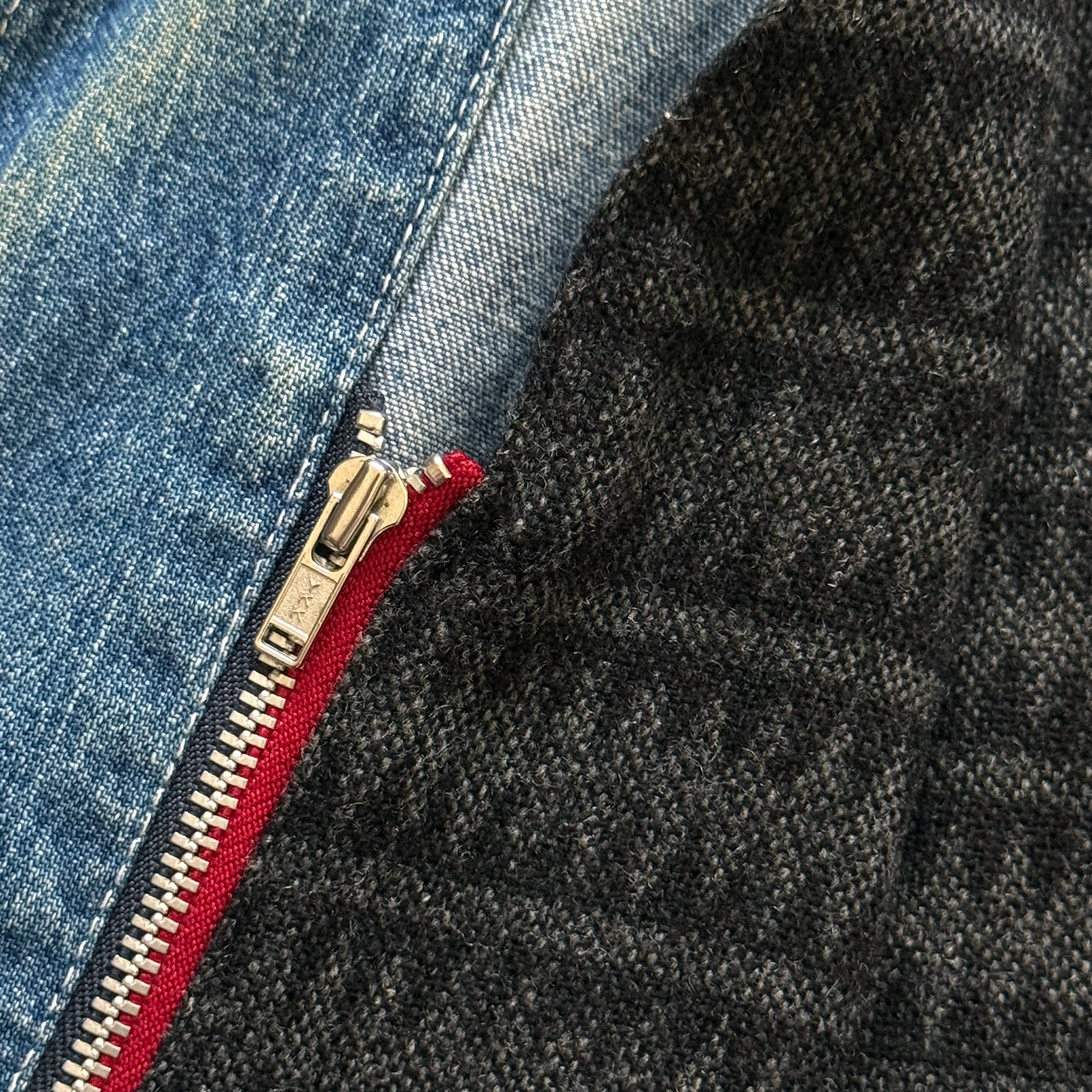 Undercover AW03 Paper Doll Hybrid Reconstructed Denim Chore Jacket