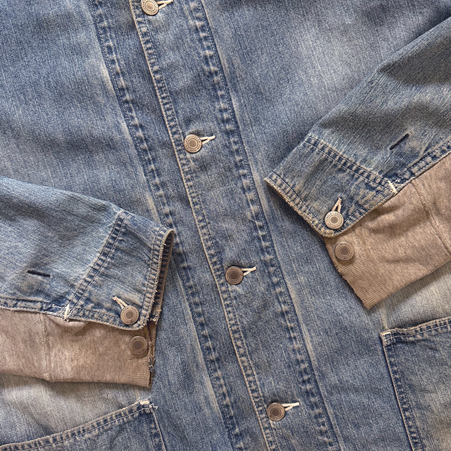 Undercover AW03 Paper Doll Hybrid Reconstructed Denim Chore Jacket