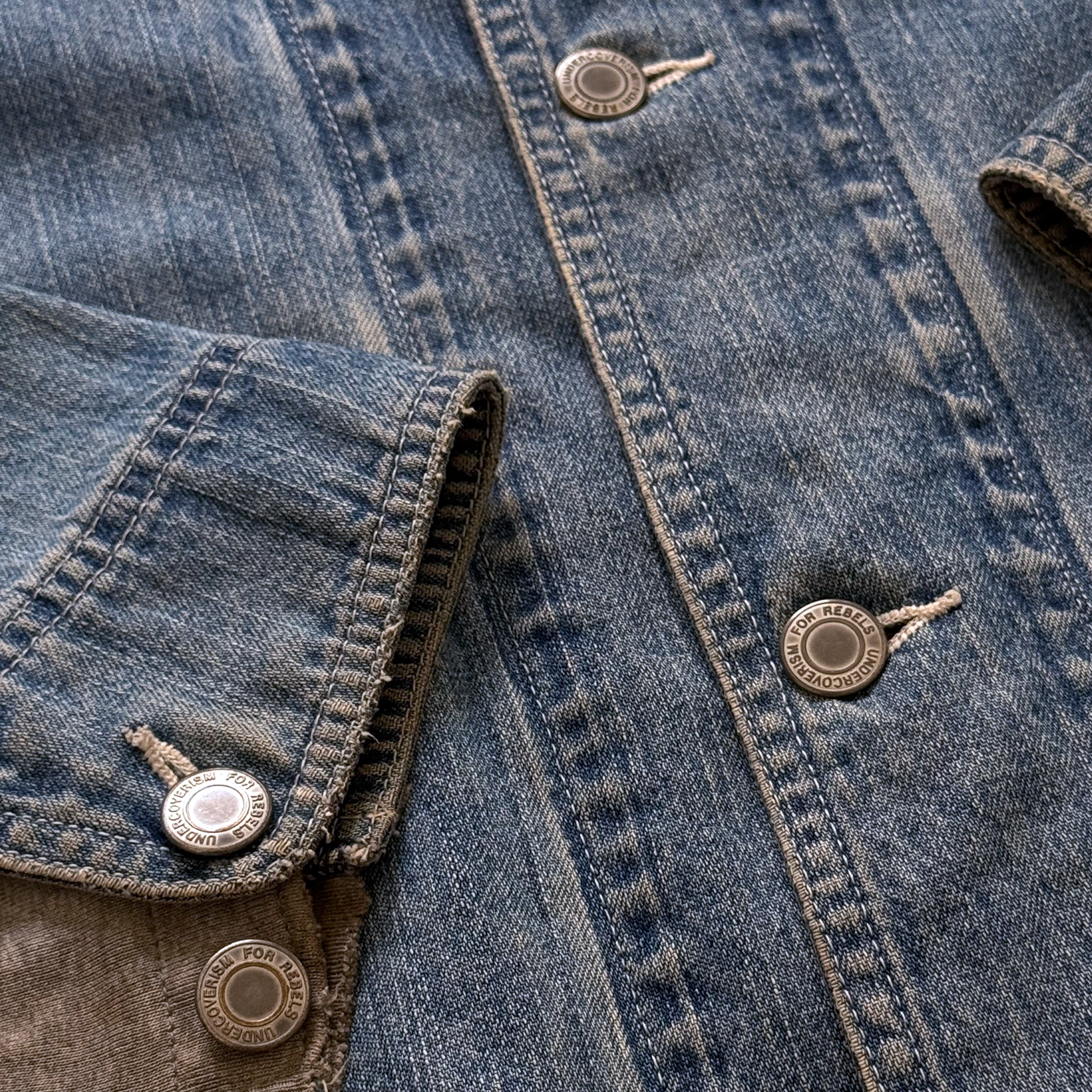 Undercover AW03 Paper Doll Hybrid Reconstructed Denim Chore Jacket