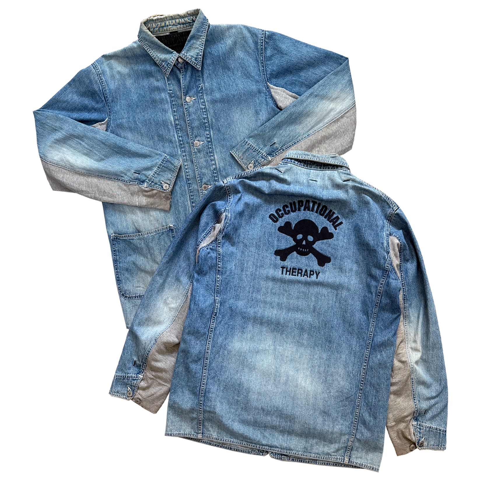 Undercover AW03 Paper Doll Hybrid Reconstructed Denim Chore Jacket