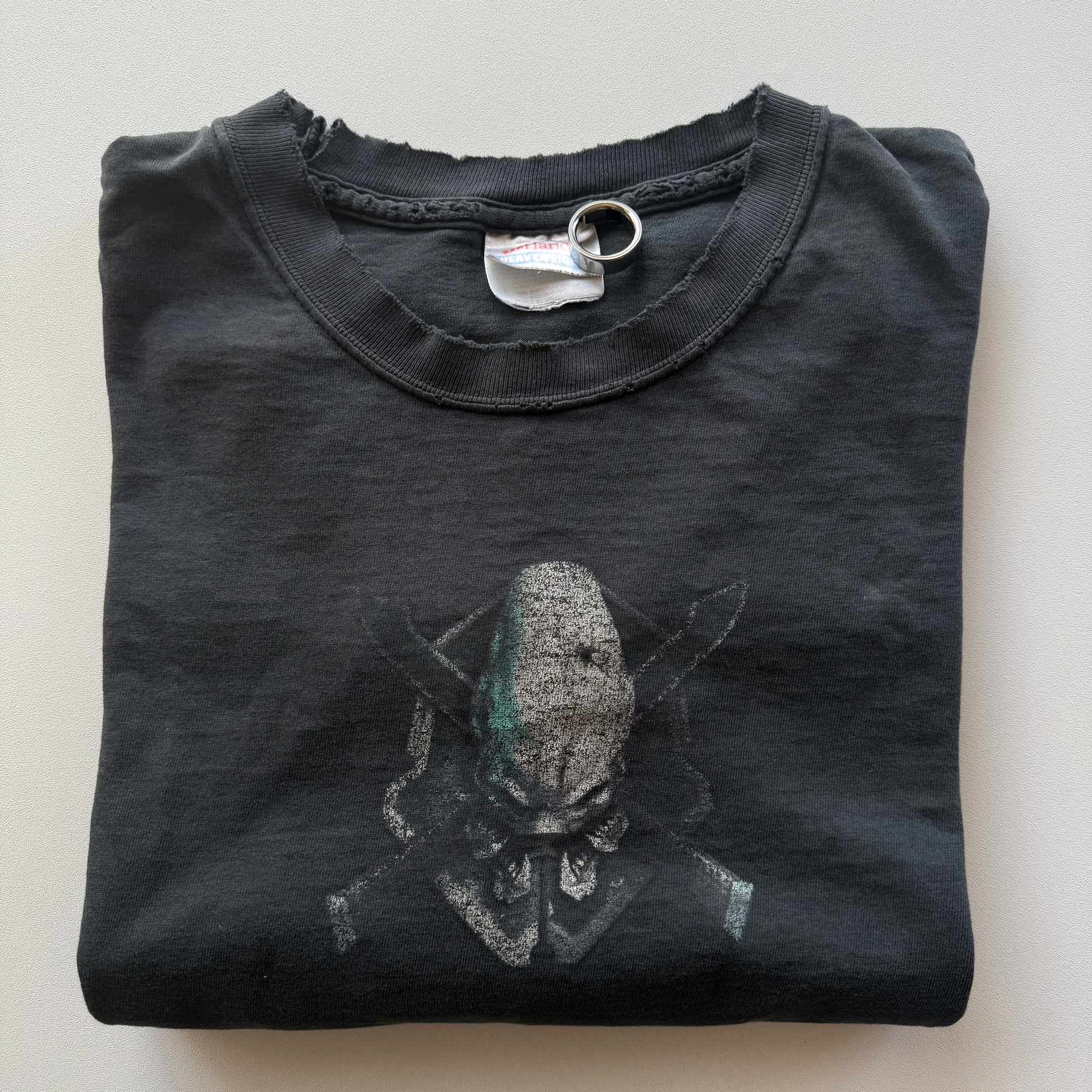 Vintage 2004 Halo 2 Legendary Logo Distressed Fader Tee