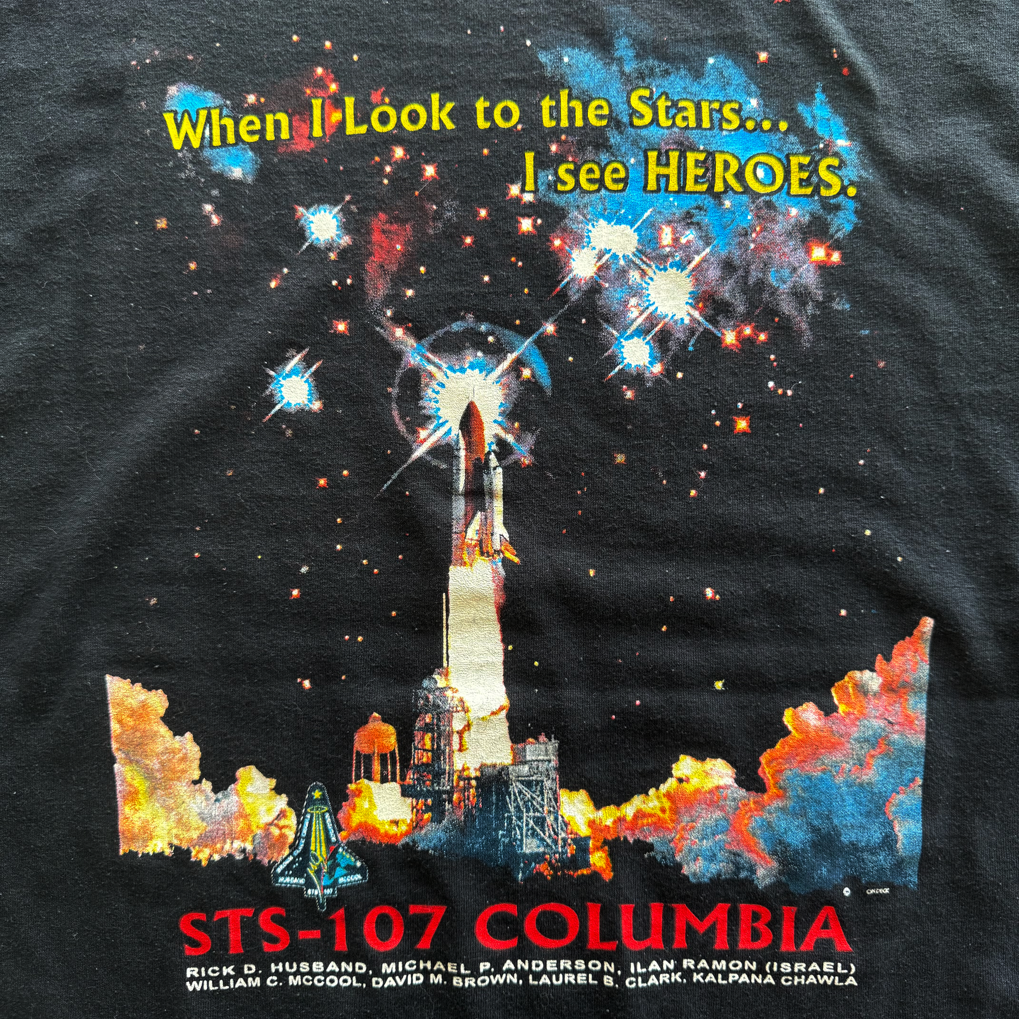 Vintage 2003 NASA STS-107 Columbia Memorial Tee