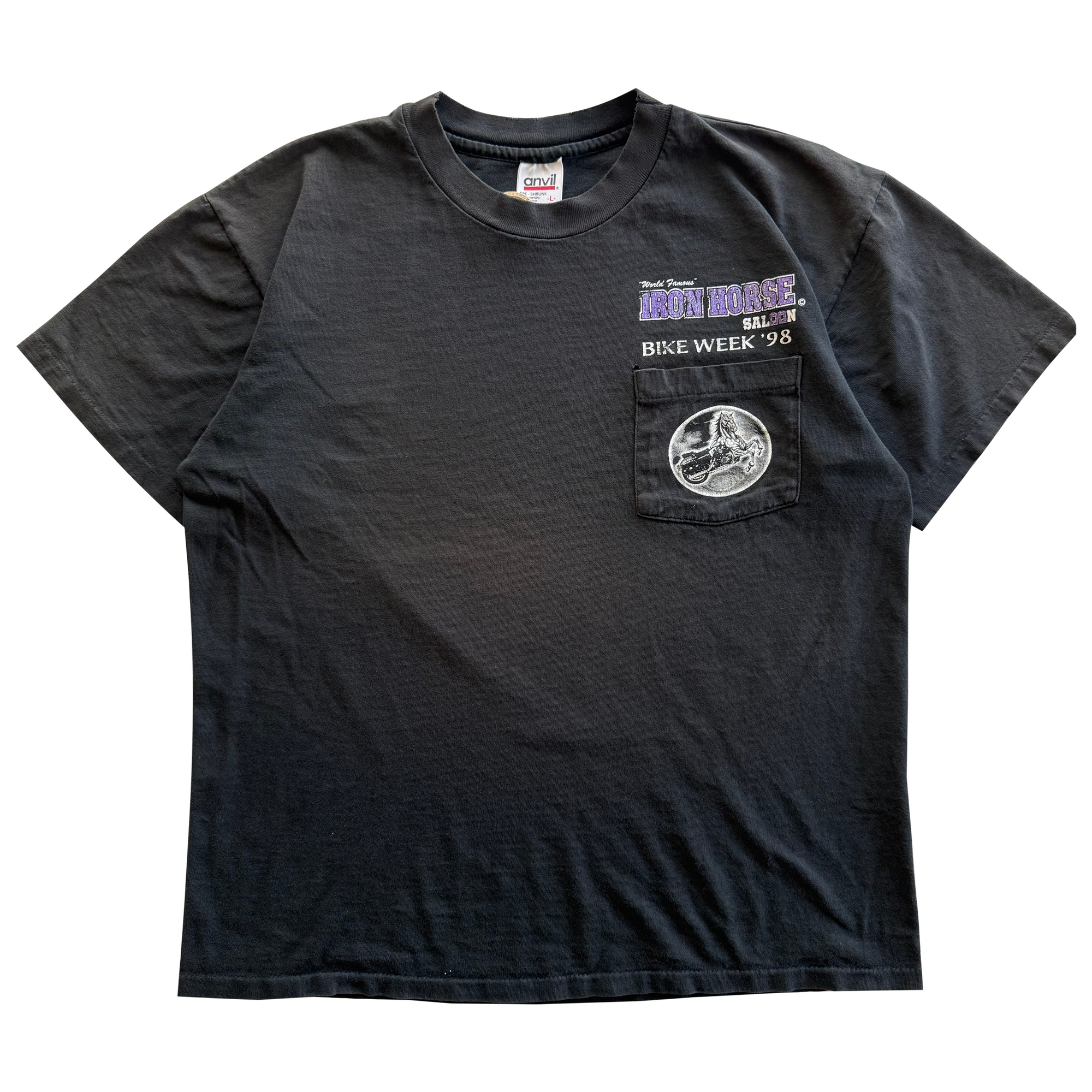 Vintage 1998 Iron Horse Saloon Motorcycle Bike Week Tee