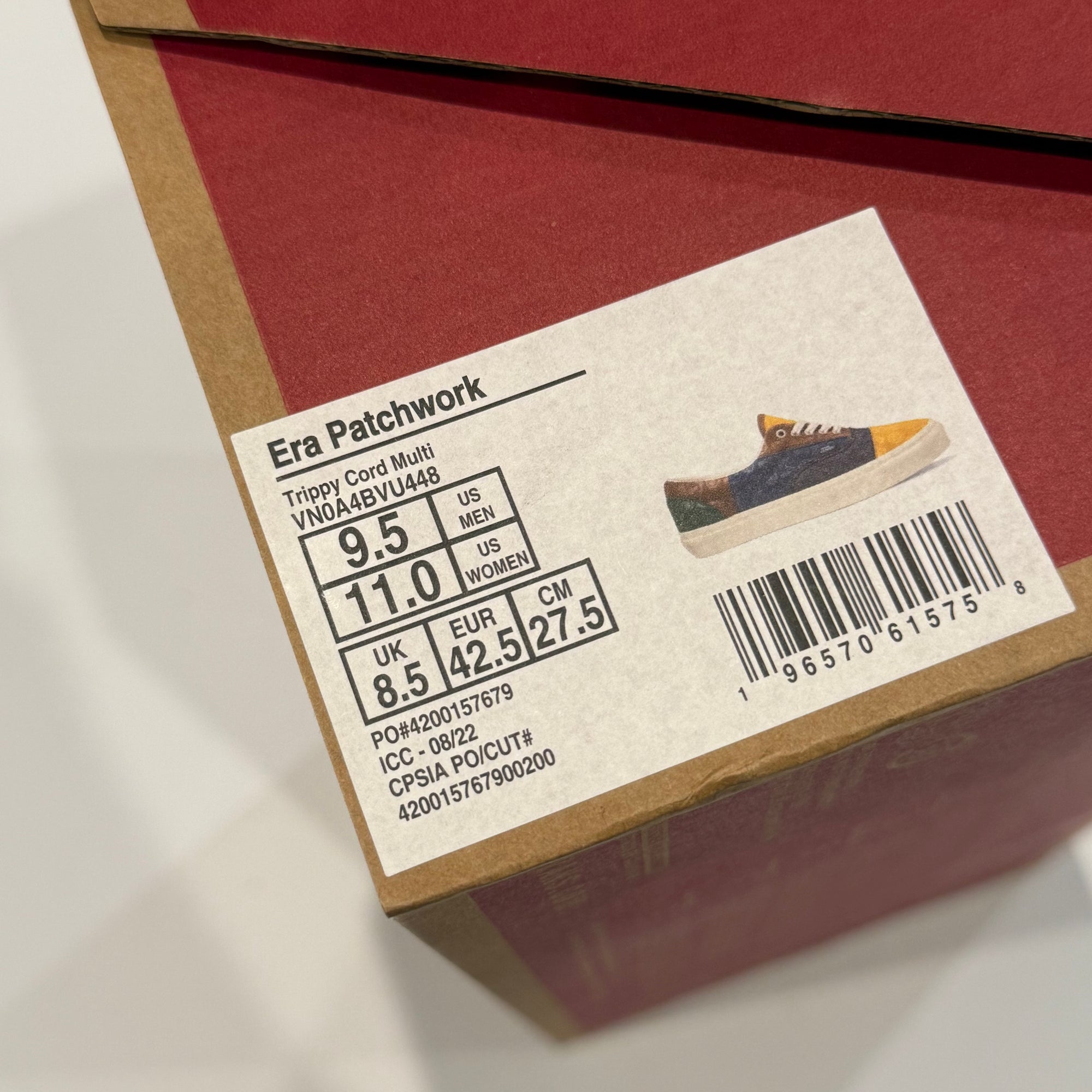 Vans Era 'Patchwork - Trippy Cord Multi' (Size 9.5)