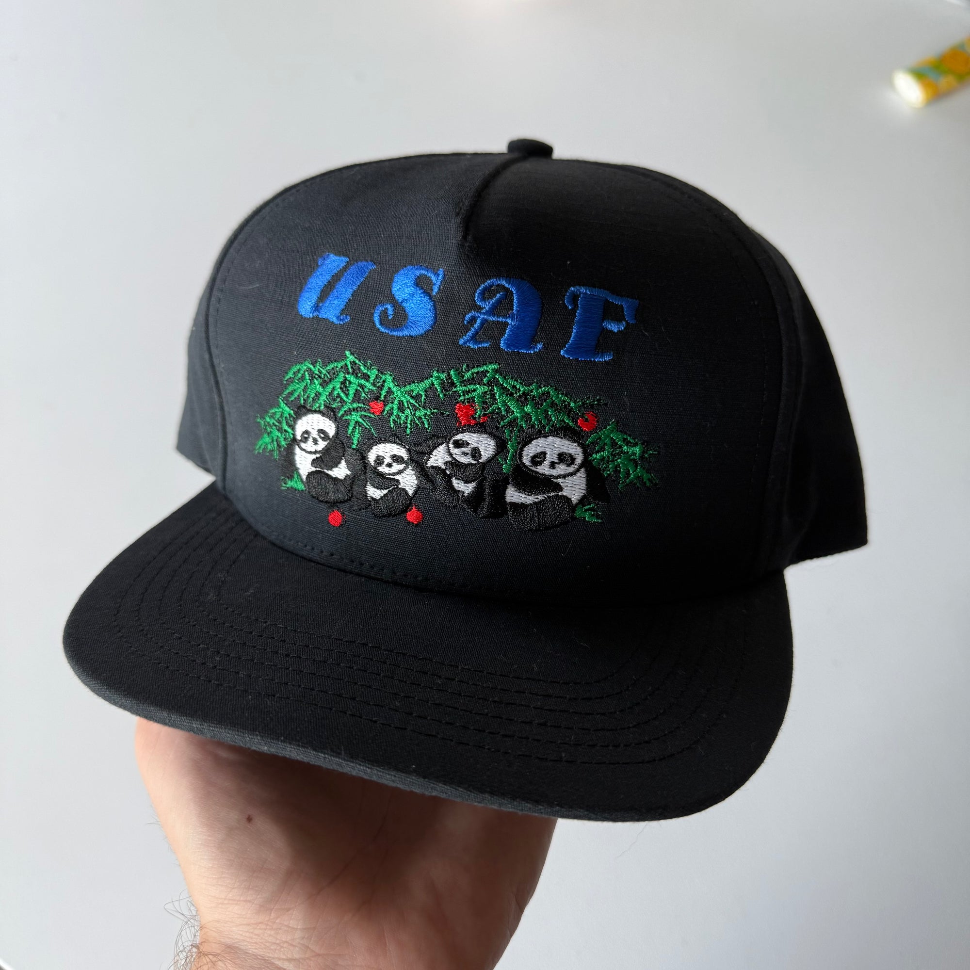 Supreme SS17 USAF Pandas 5-Panel Hat