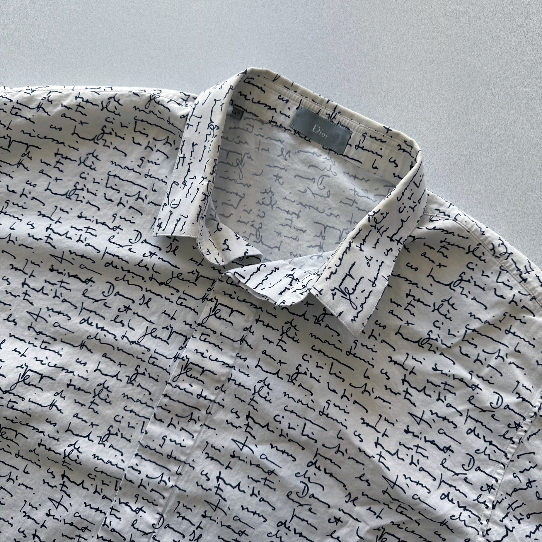 Dior SS15 Handwritten Script Shirt