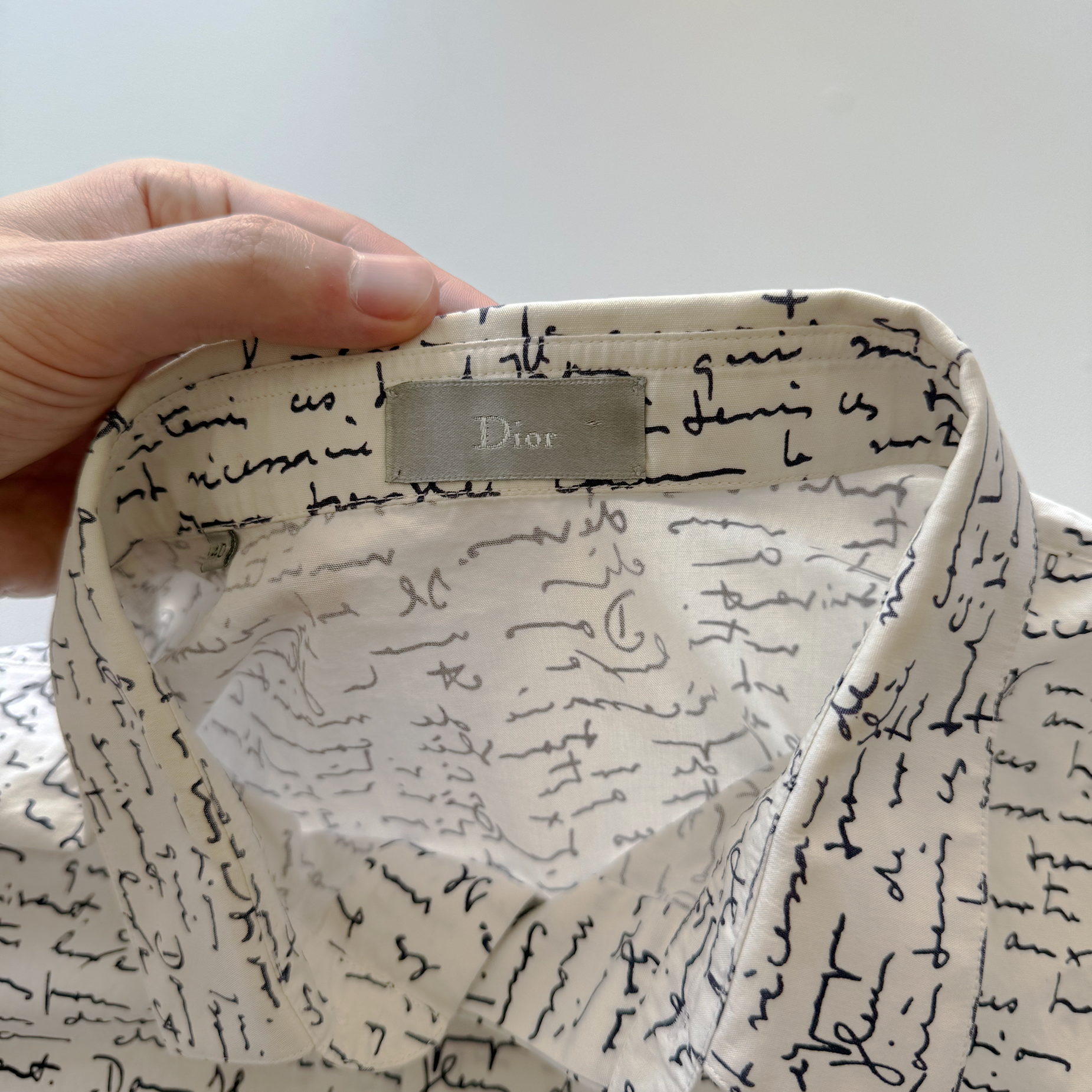 Dior SS15 Handwritten Script Shirt