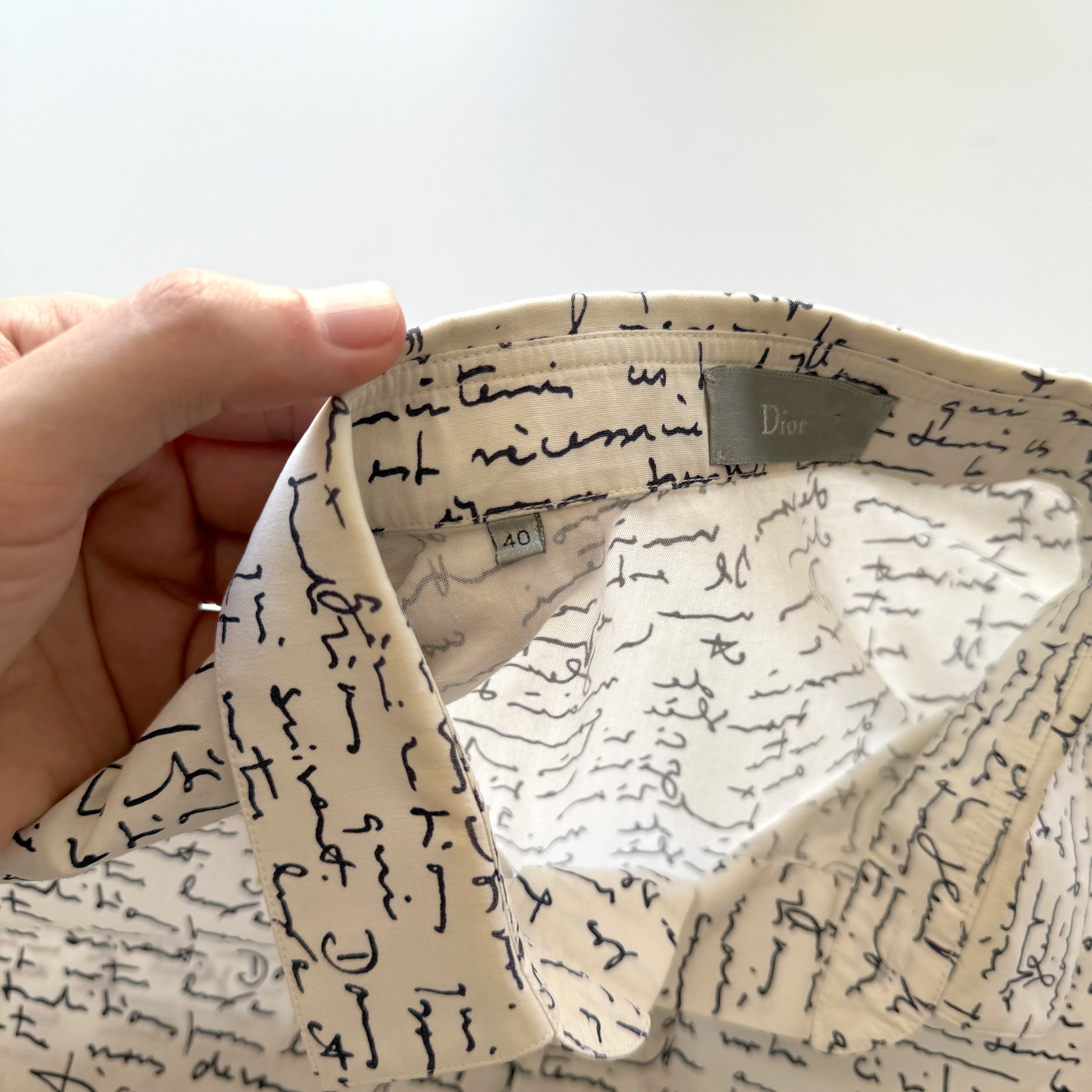 Dior SS15 Handwritten Script Shirt