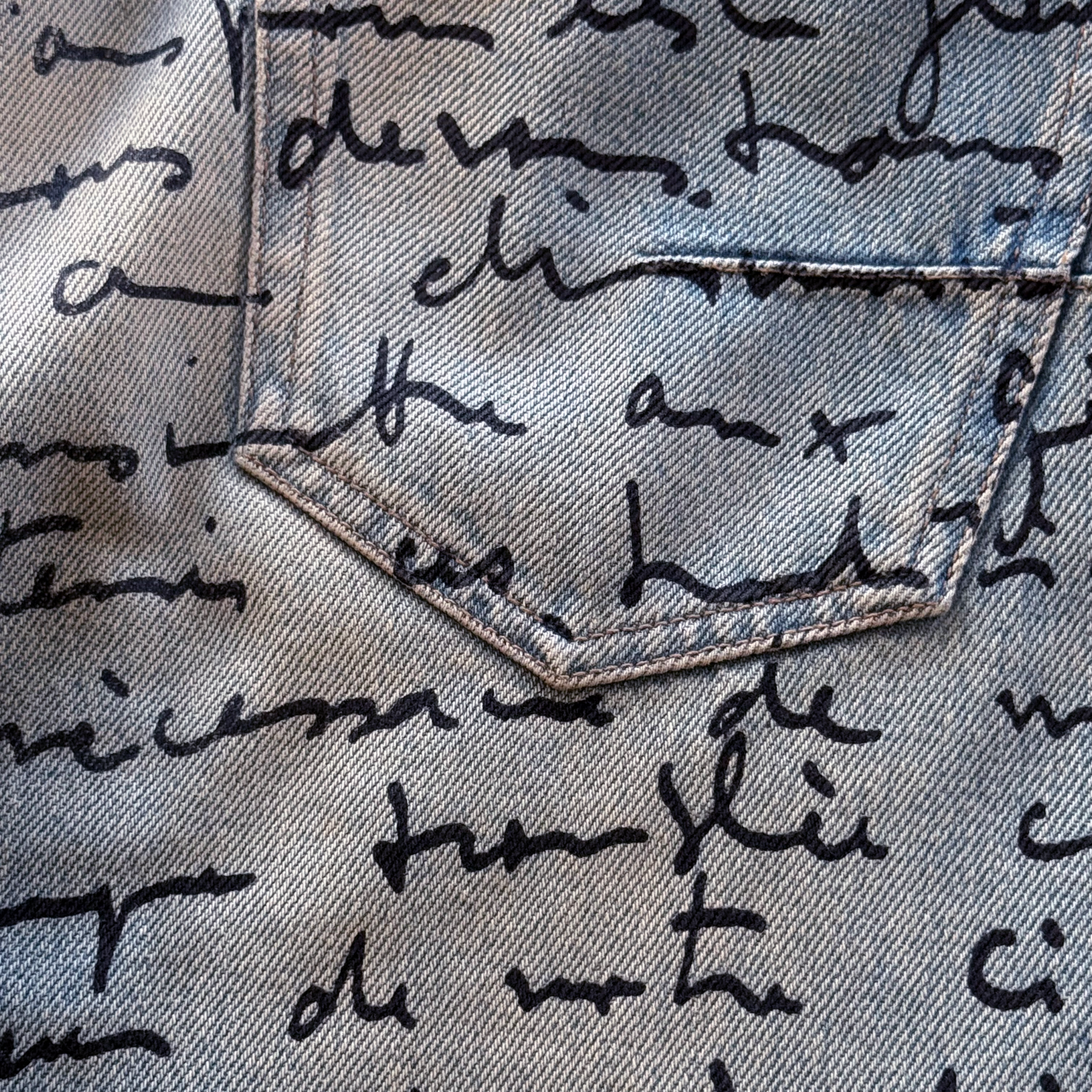 Dior SS15 Handwritten Script Denim
