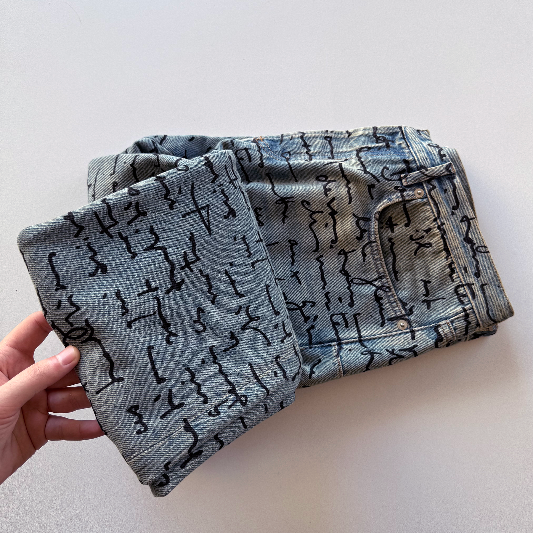 Dior SS15 Handwritten Script Denim