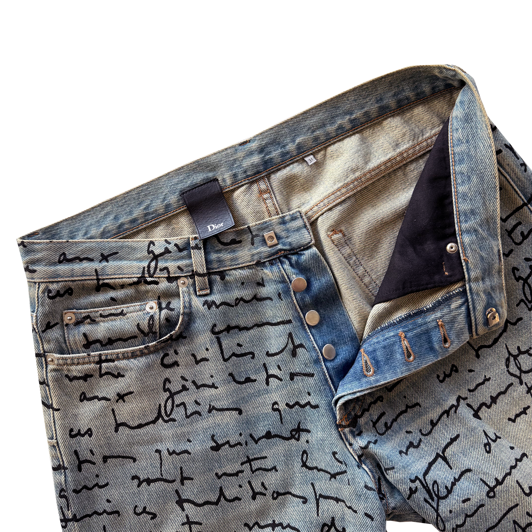 Dior SS15 Handwritten Script Denim