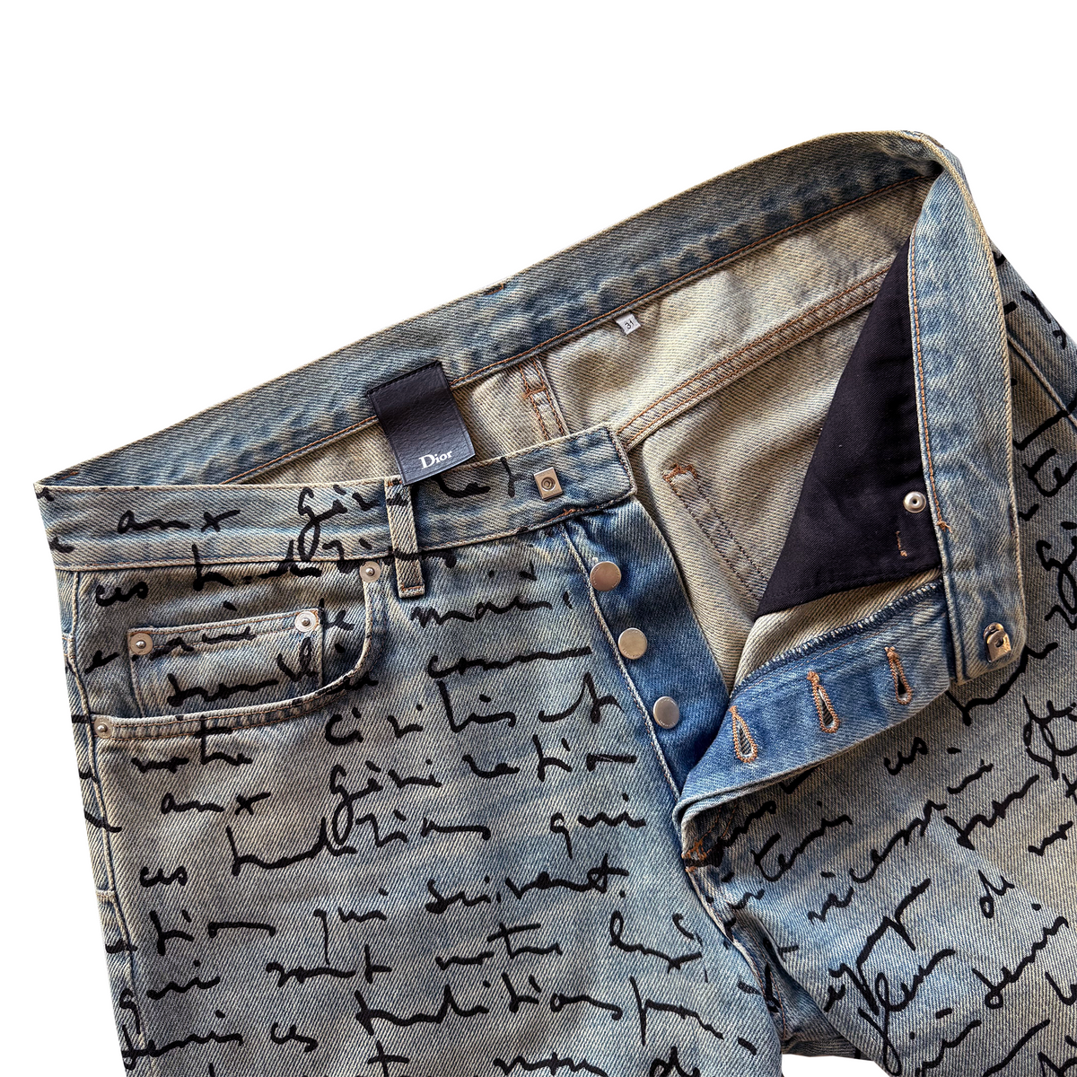 Dior SS15 Handwritten Script Denim