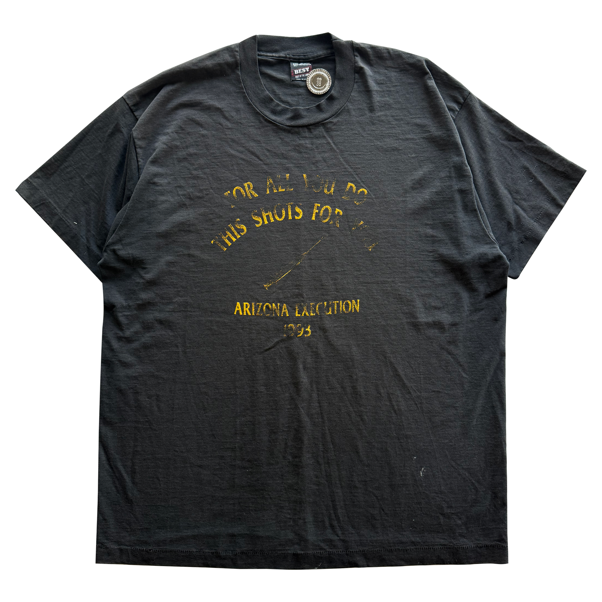 Vintage 1993 Lethal Injection Death Row Execution Tee