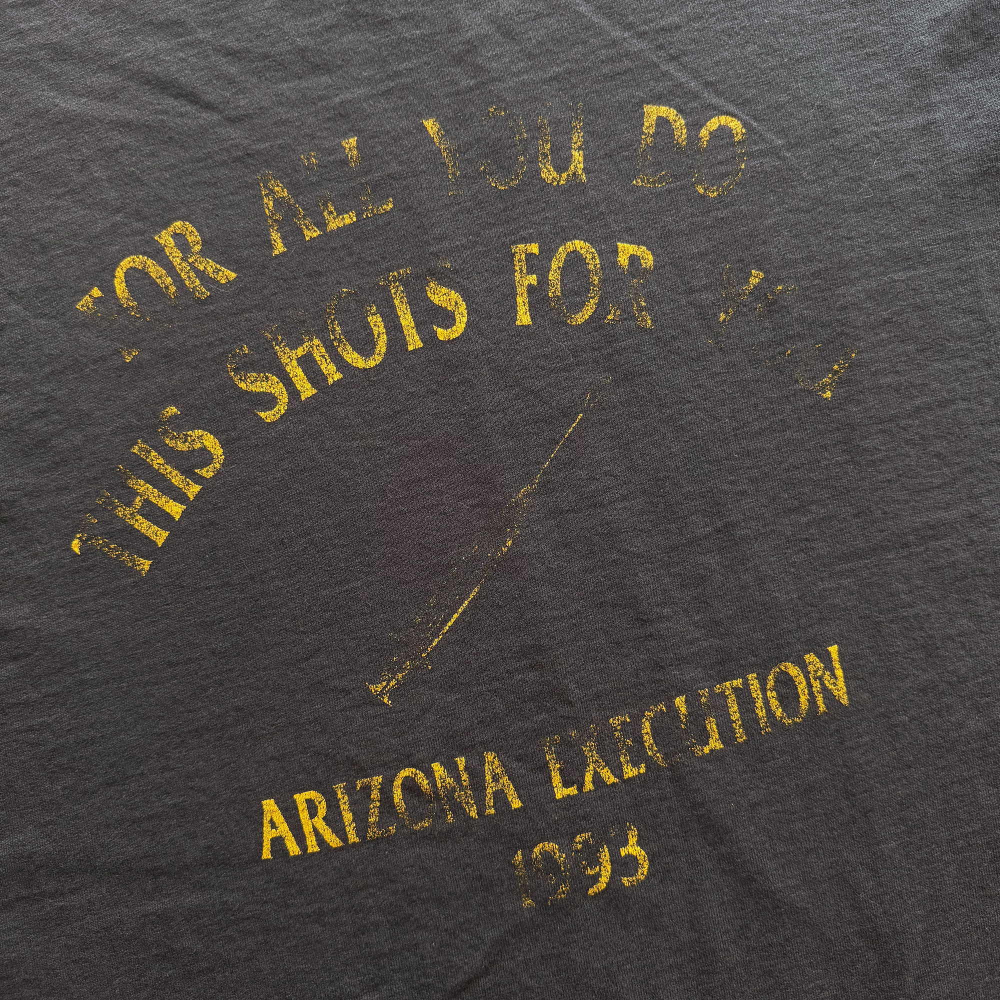 Vintage 1993 Lethal Injection Death Row Execution Tee